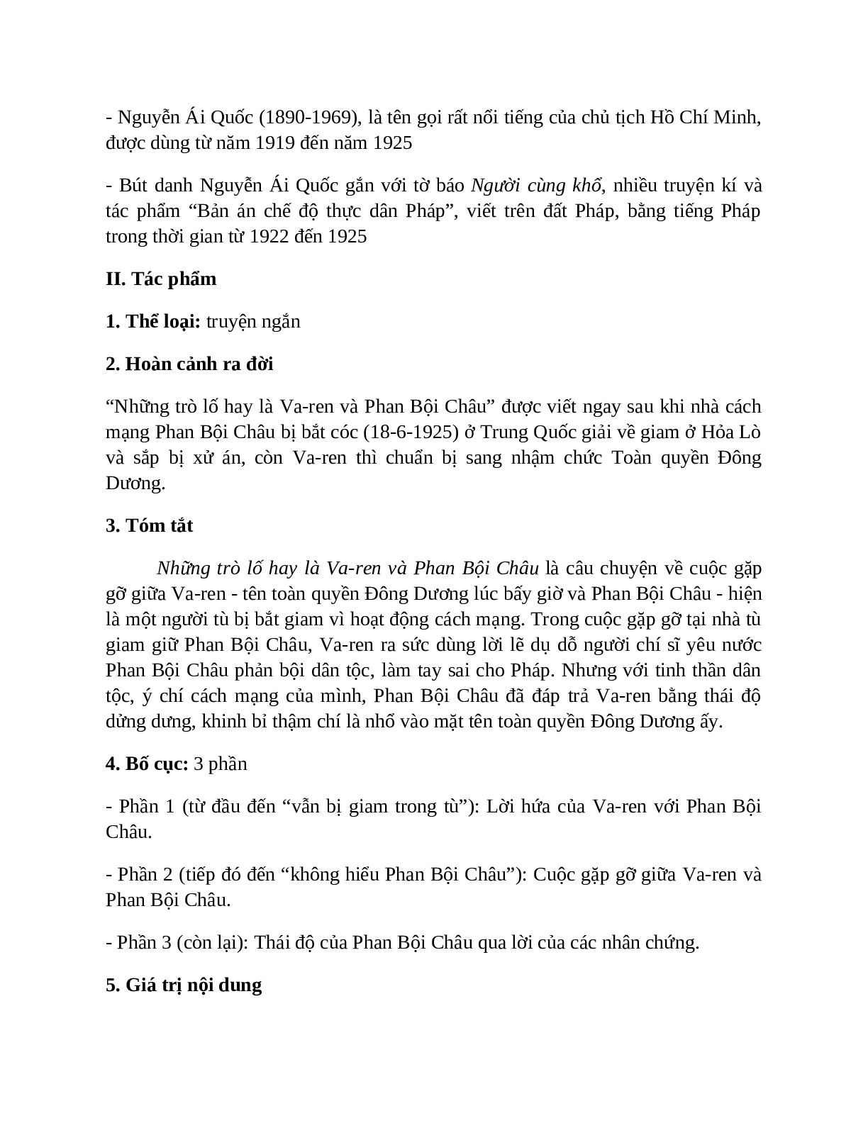 Sơ đồ tư duy bài Những trò lố hay là Varen và Phan Bội Châu dễ nhớ, ngắn nhất - Ngữ văn lớp 7 (trang 2)