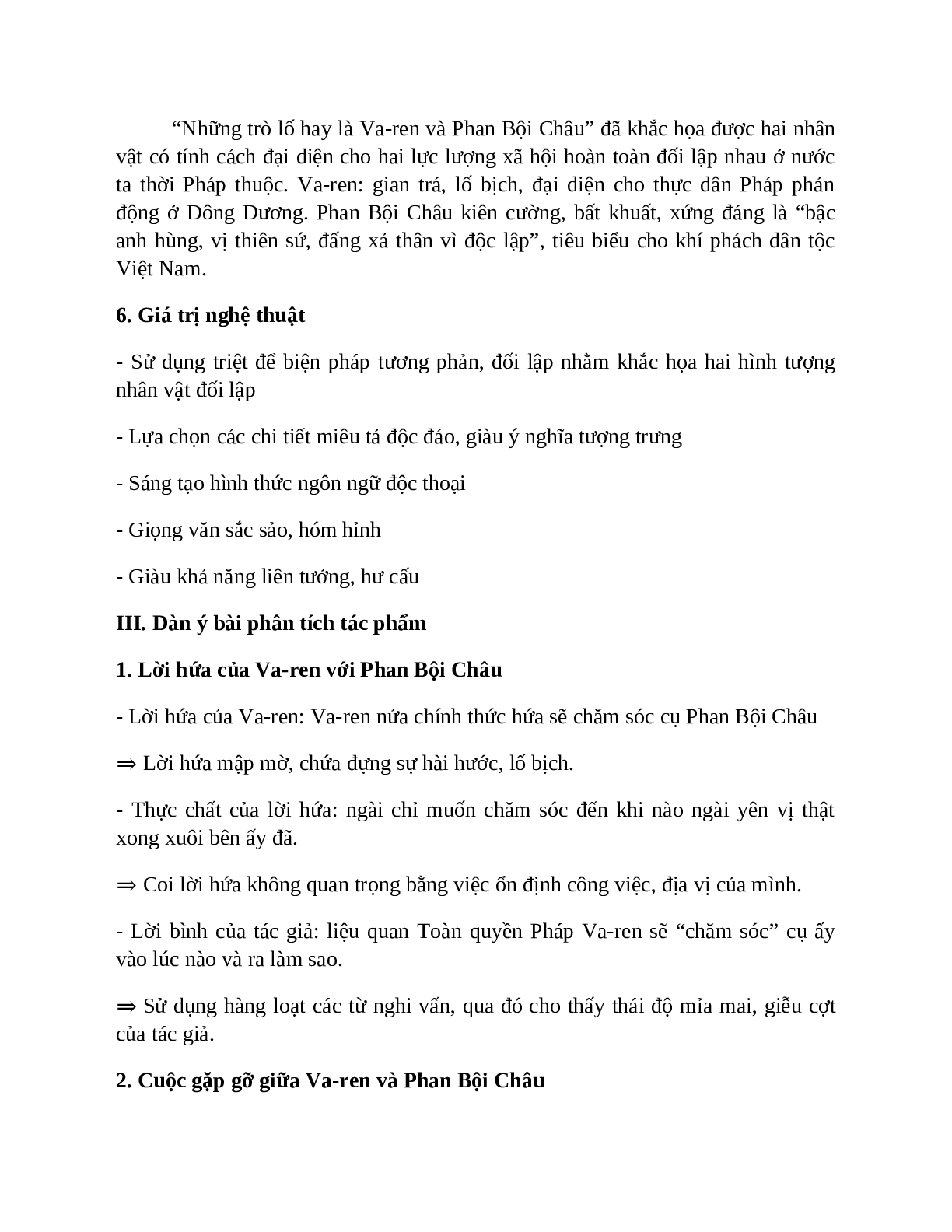 Sơ đồ tư duy bài Những trò lố hay là Varen và Phan Bội Châu dễ nhớ, ngắn nhất - Ngữ văn lớp 7 (trang 3)