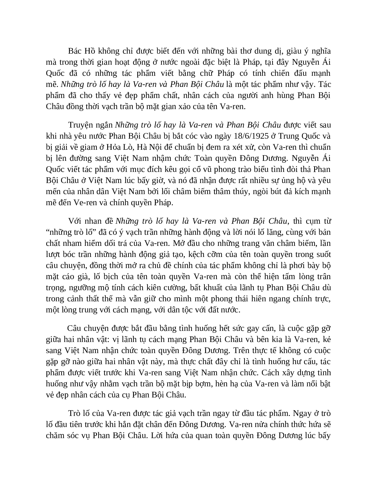 Sơ đồ tư duy bài Những trò lố hay là Varen và Phan Bội Châu dễ nhớ, ngắn nhất - Ngữ văn lớp 7 (trang 5)