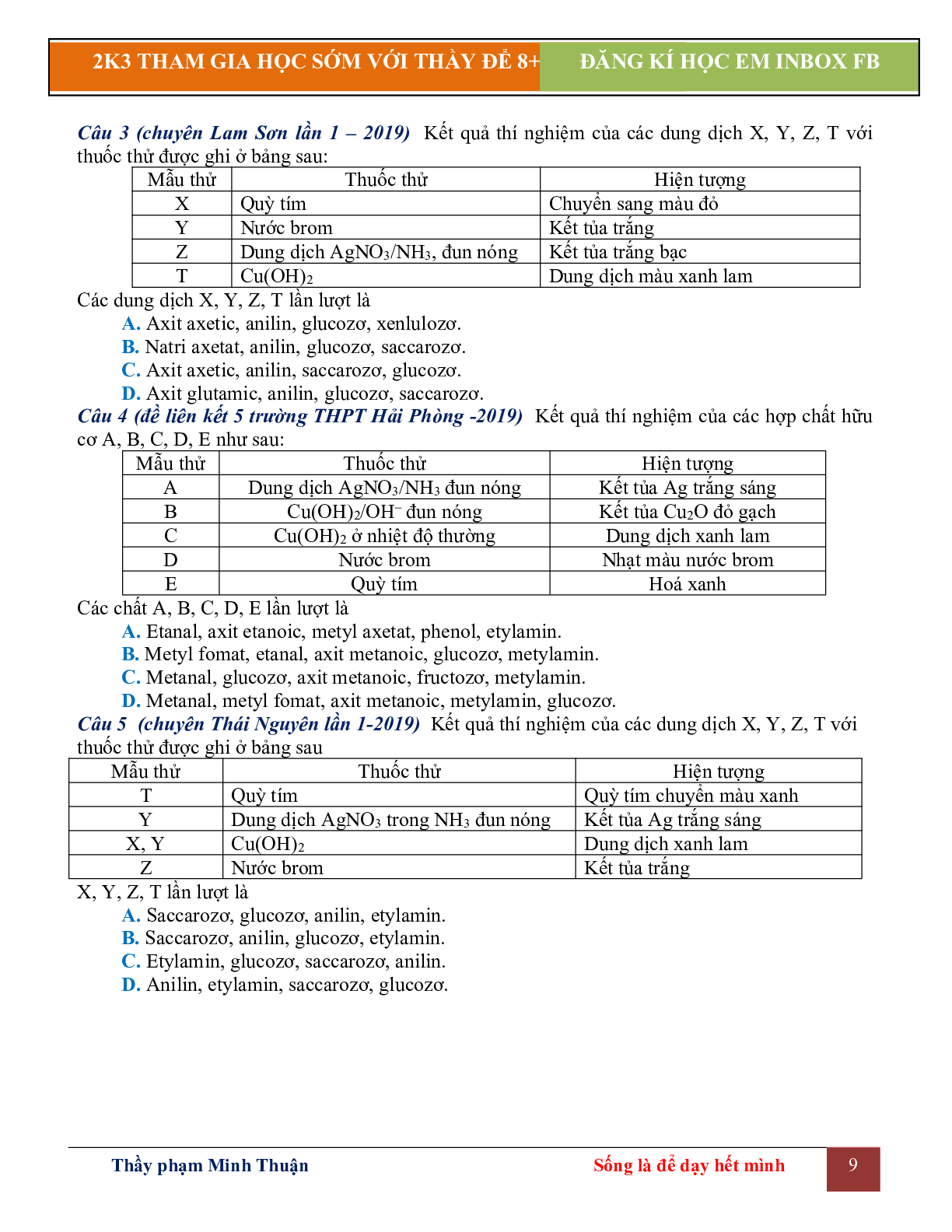 Lý Thuyết Chương Hữu Cơ Môn Hóa Học Lớp 12 Năm 2021 (trang 9)