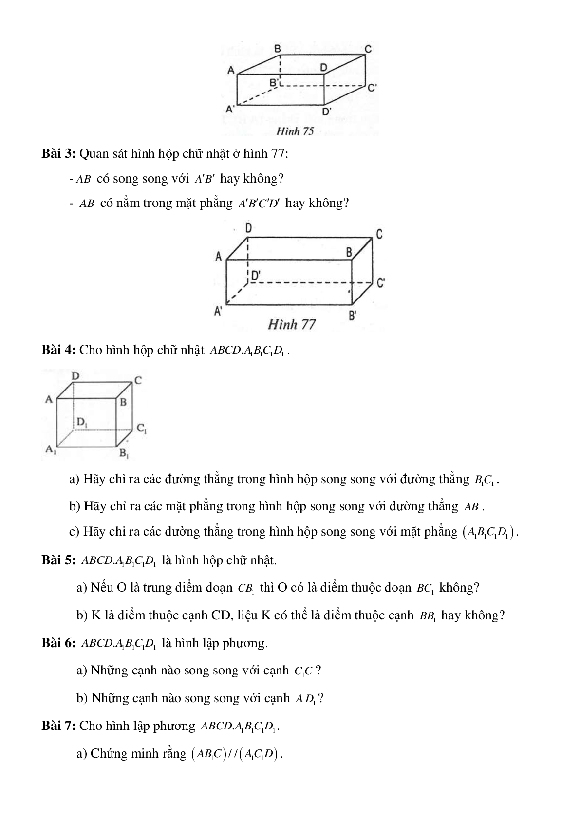 Hình hộp chữ nhật - Hình học lớp 8 (trang 2)