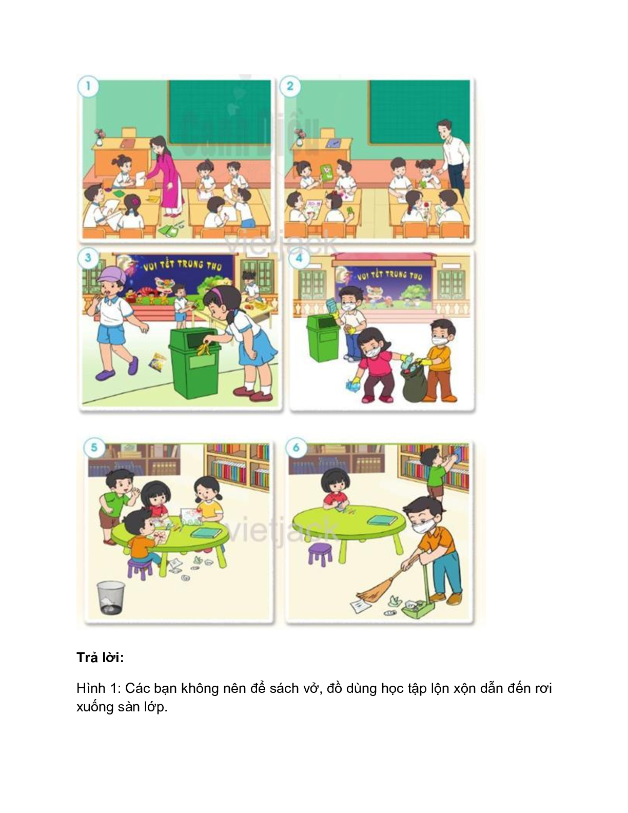 Giải SGK Tự nhiên và Xã hội lớp 2 trang 32, 33, 34 Bài 6: Giữ vệ sinh trường học – Cánh diều (trang 2)