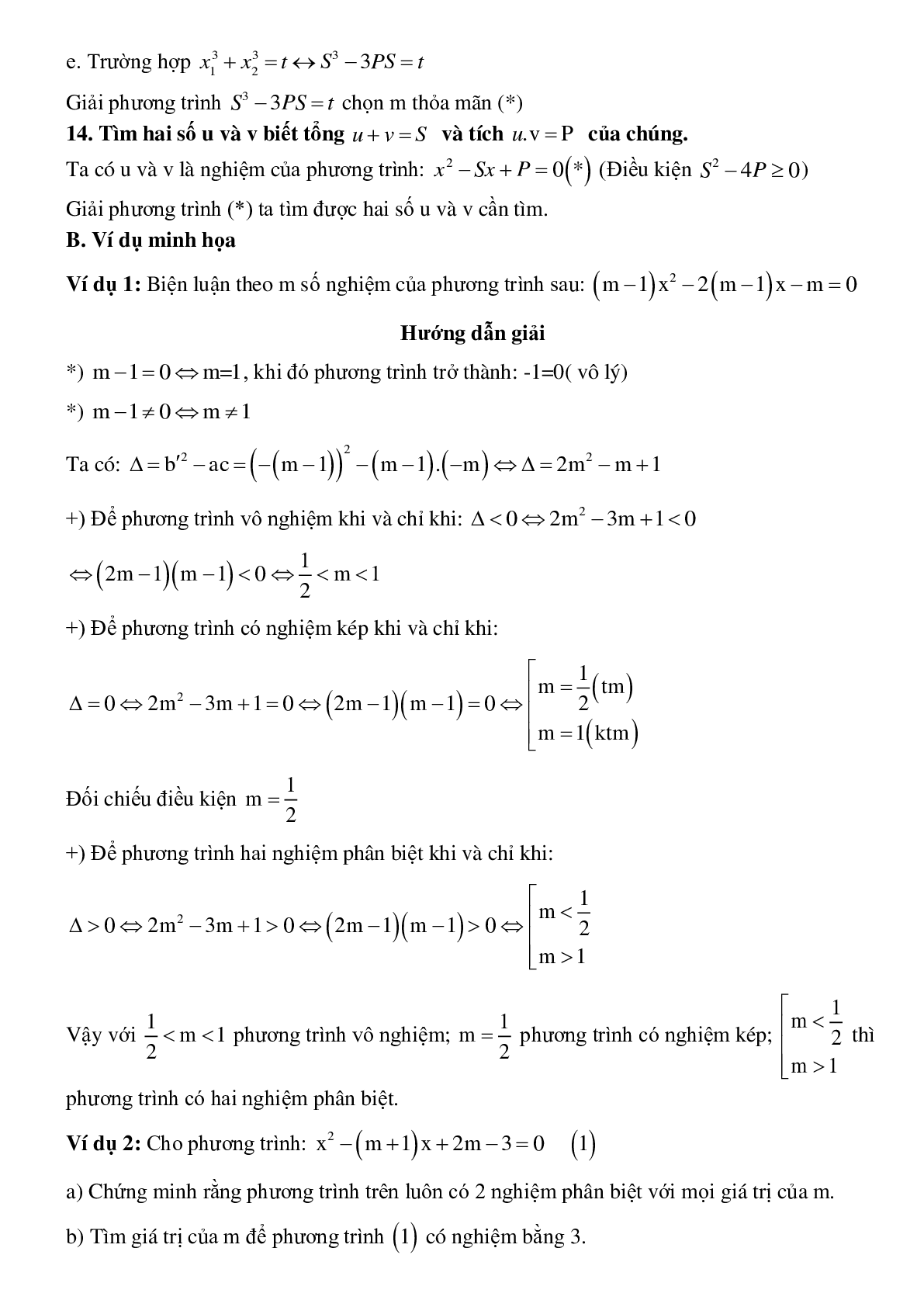 Bài toán tham số trong phương trình bậc hai chọn lọc (trang 4)