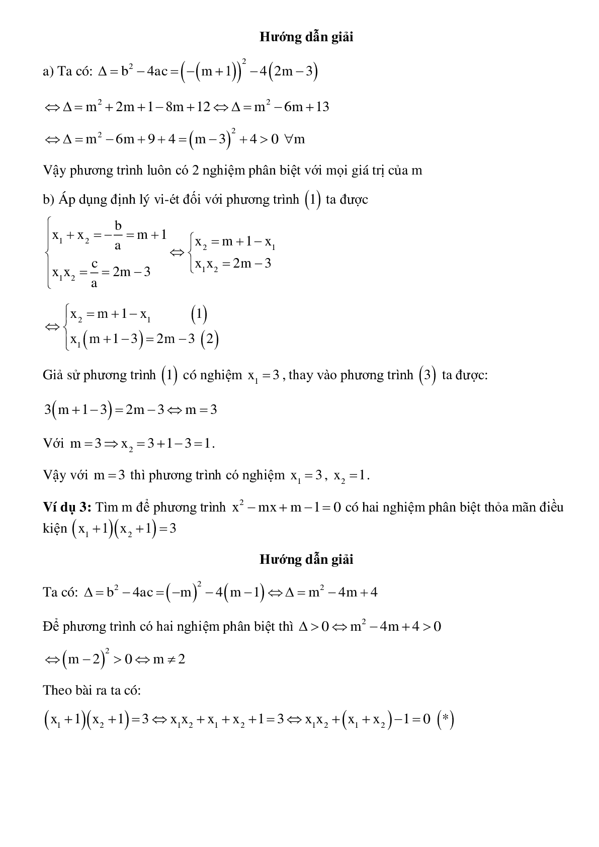 Bài toán tham số trong phương trình bậc hai chọn lọc (trang 5)