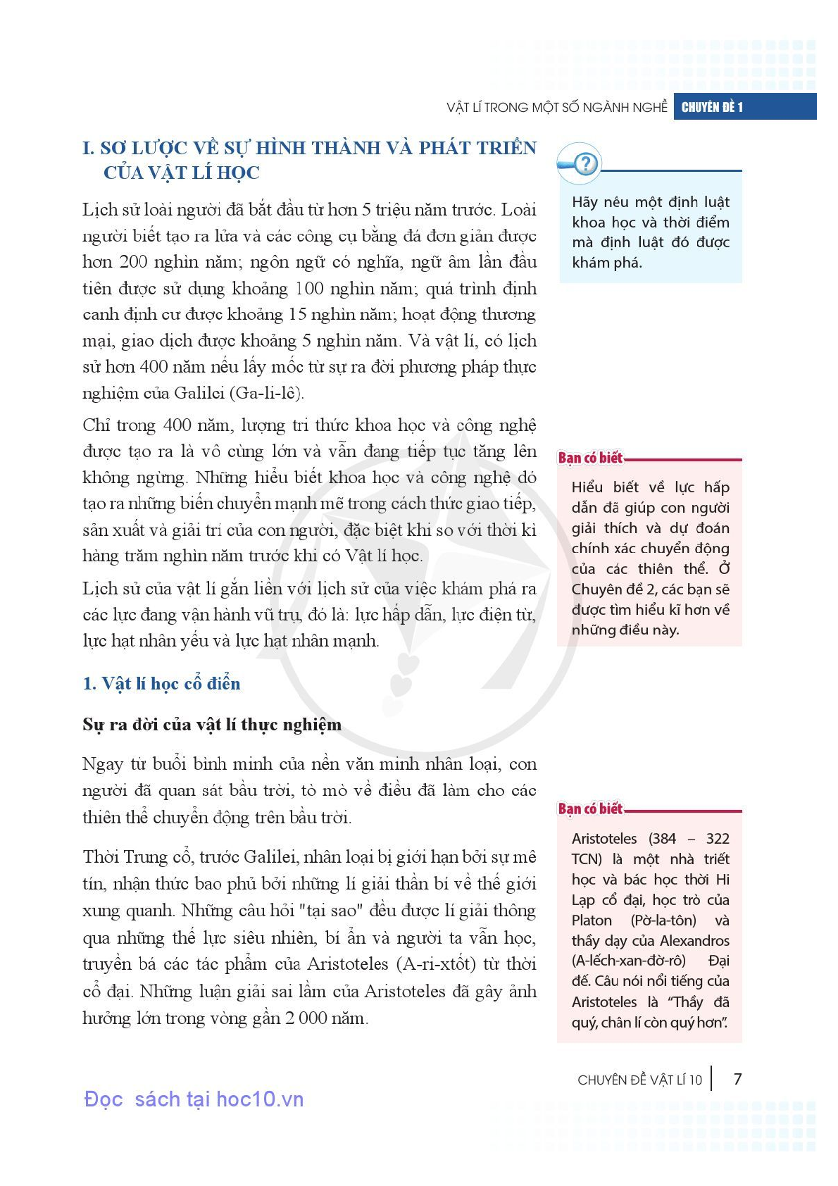 Chuyên đề học tập Vật lí 10 Cánh diều pdf (trang 8)