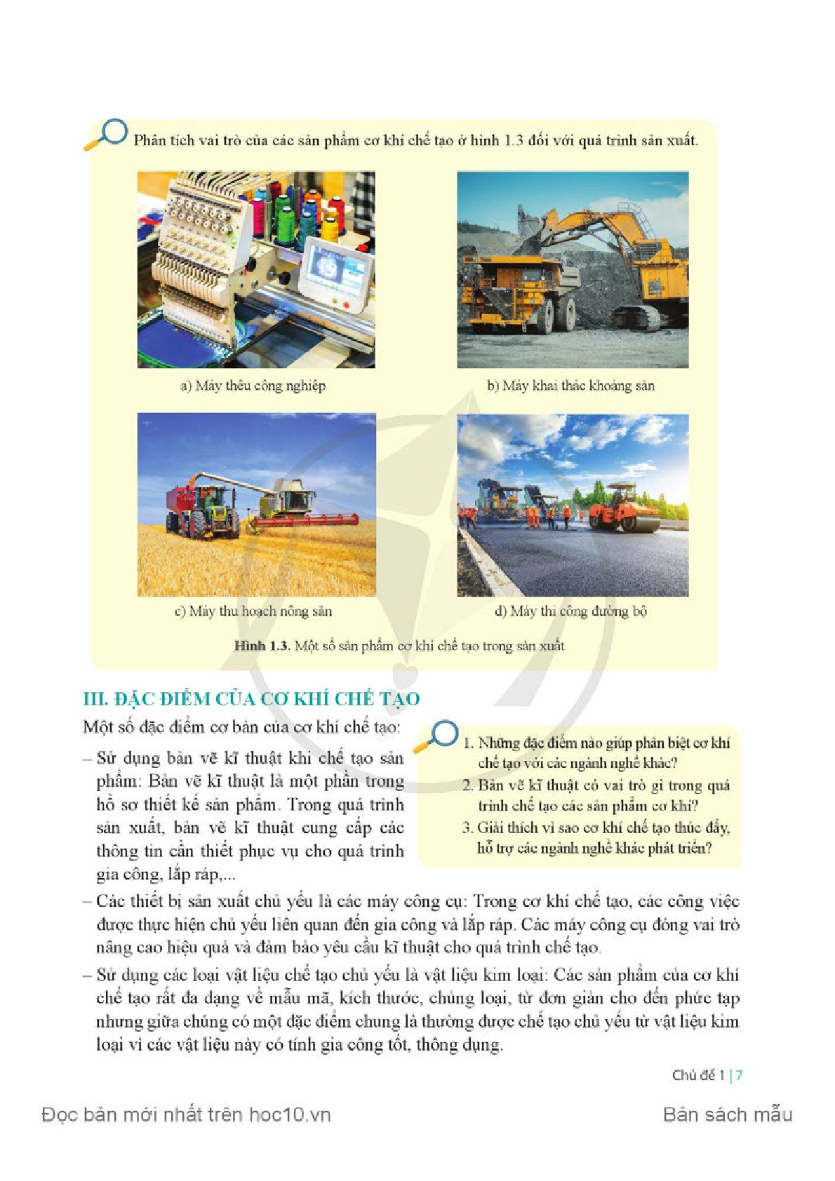 Công nghệ lớp 11 Công nghệ cơ khí Cánh diều pdf (trang 9)