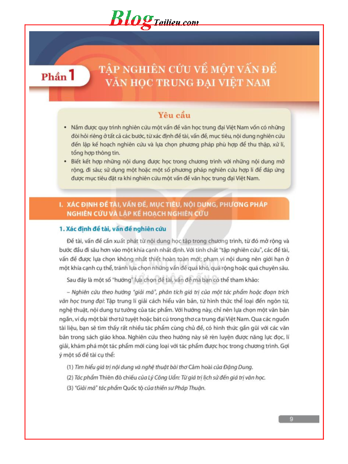 Ngữ văn lớp 11 Chuyên đề học tập Ngữ văn Kết nối tri thức pdf (trang 9)