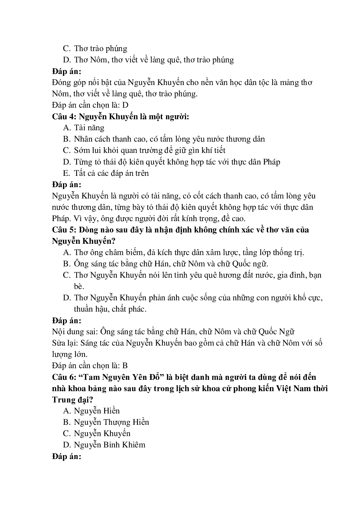 28 câu Trắc nghiệm Câu cá mùa thu (Thu điếu) có đáp án 2023 – Ngữ Văn lớp 11 (trang 2)