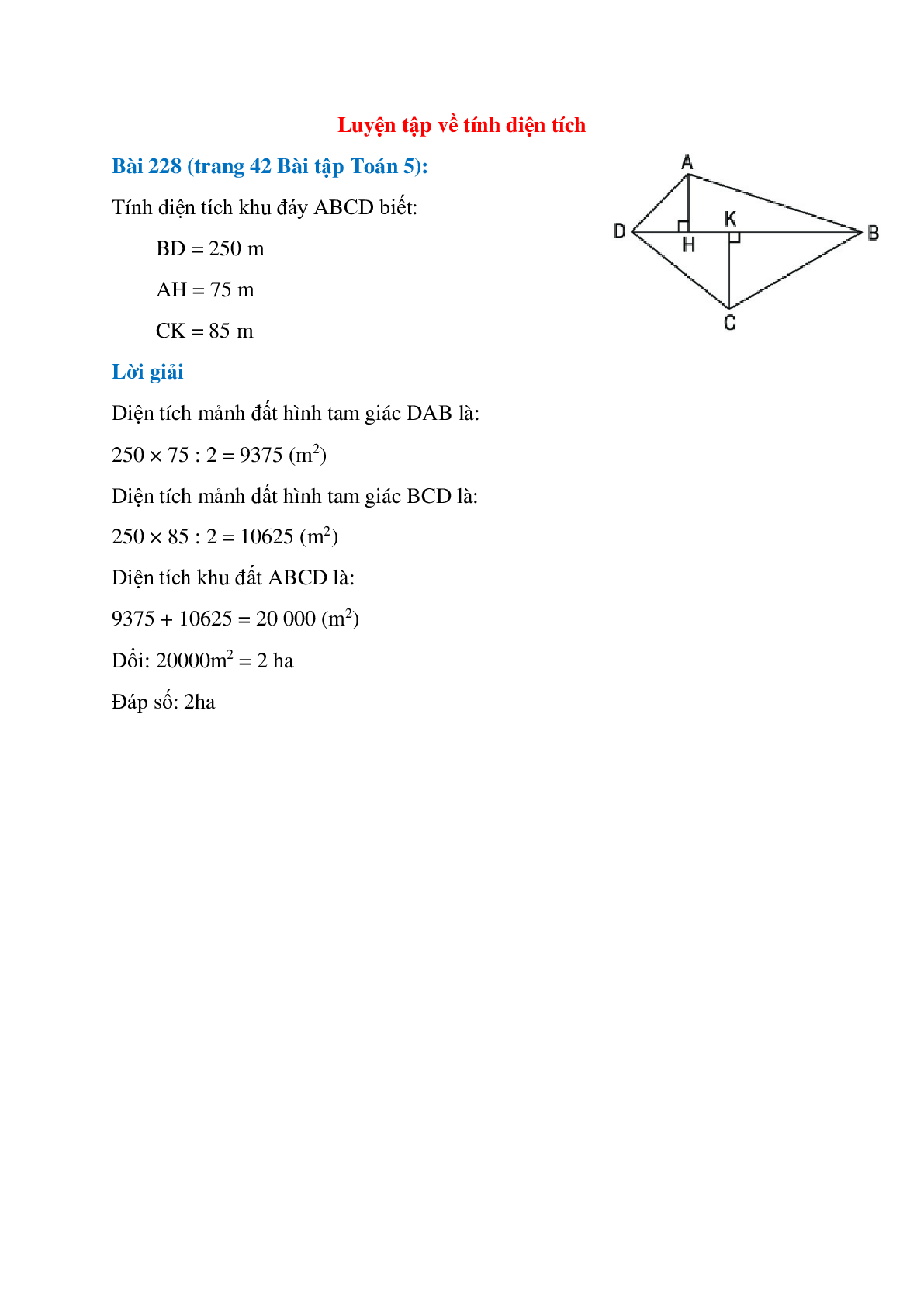 Tính diện tích khu đáy ABCD (trang 1)