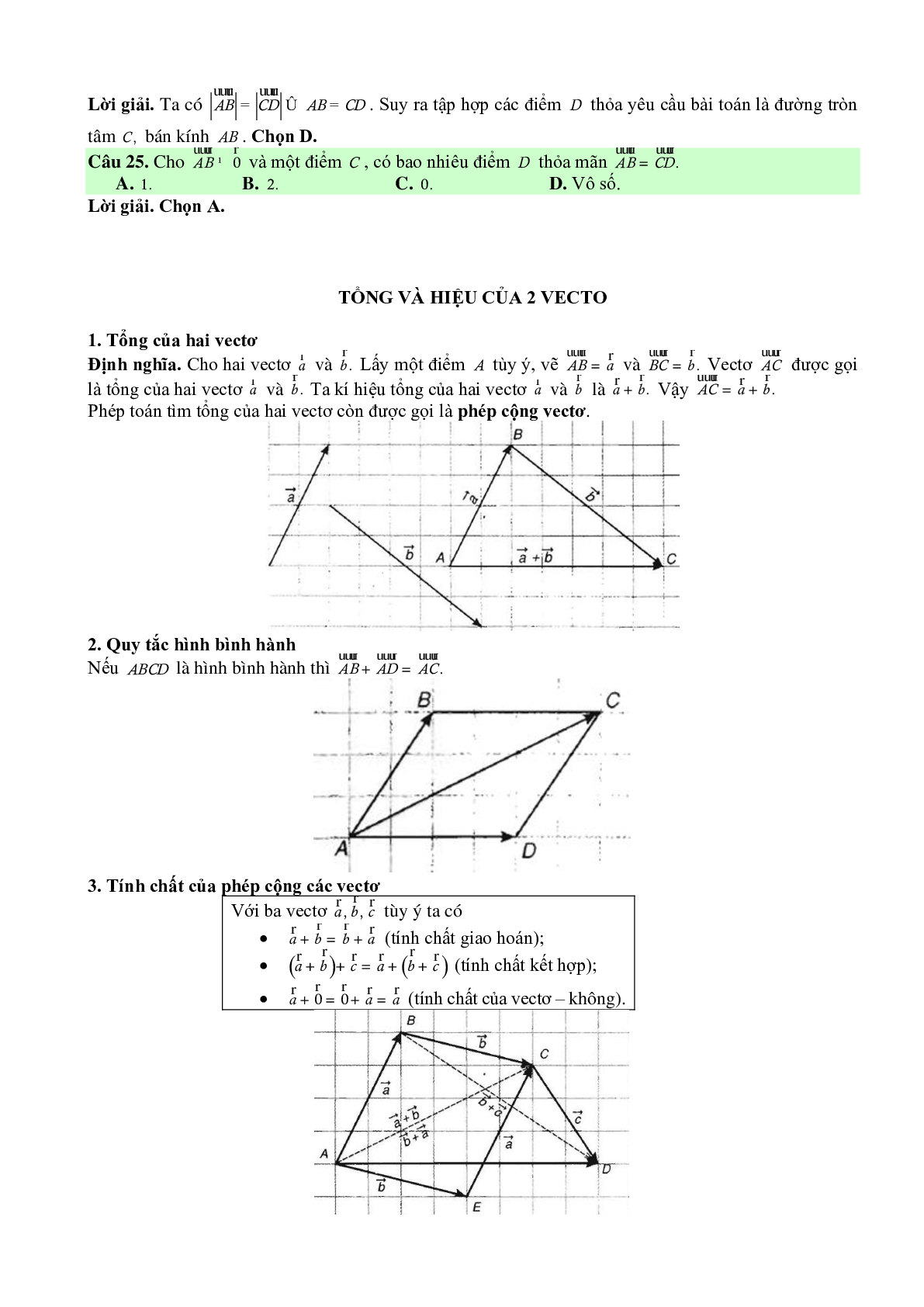 Chuyên đề Vecto môn Toán lớp 10 có lời giải chi tiết (trang 8)