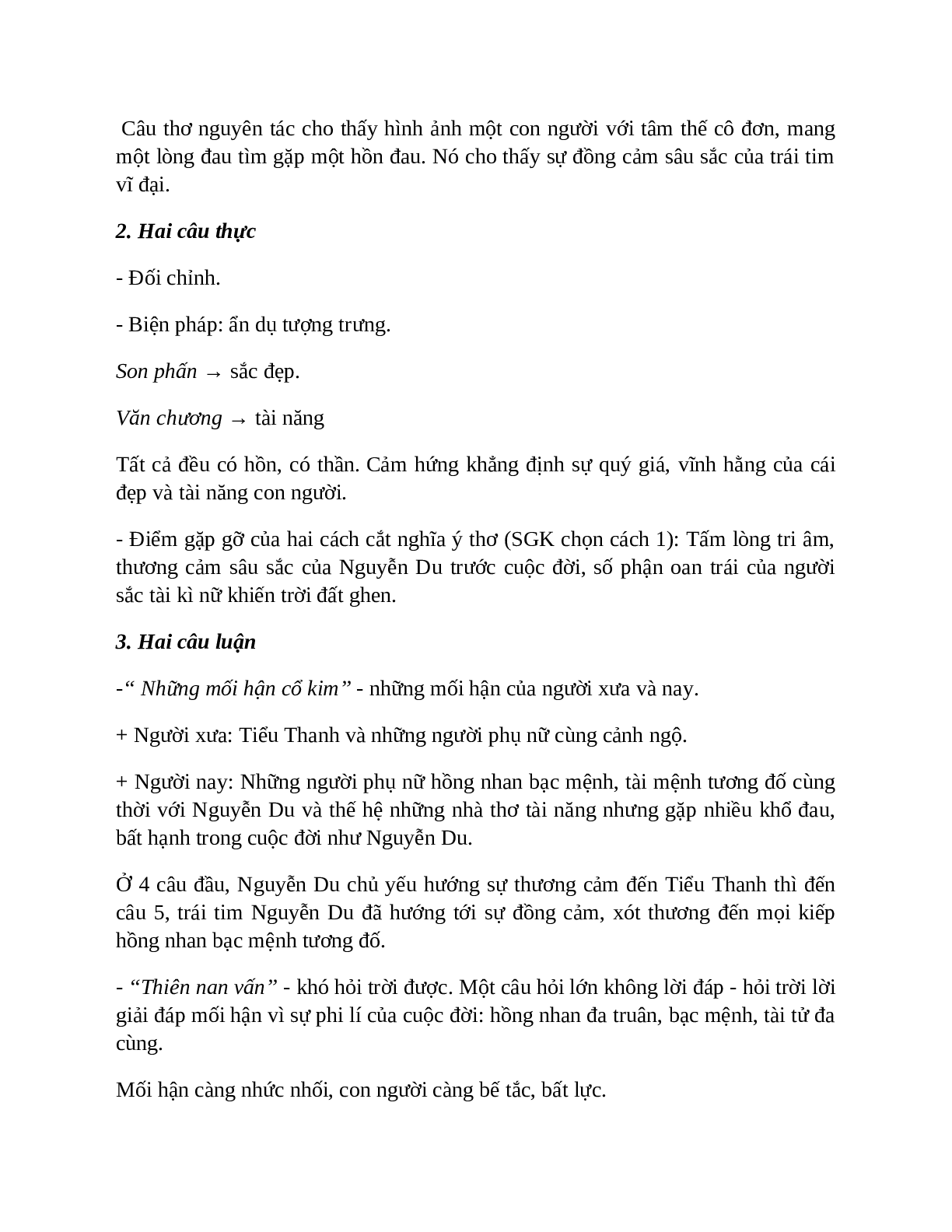 Sơ đồ tư duy bài Đọc Tiểu Thanh kí dễ nhớ, ngắn nhất - Ngữ văn lớp 10 (trang 4)