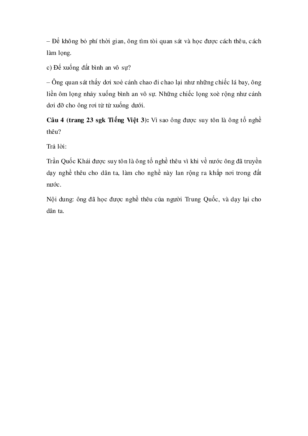Soạn Tiếng Việt lớp 3: Tập đọc: Ông tổ nghề thêu mới nhất (trang 2)