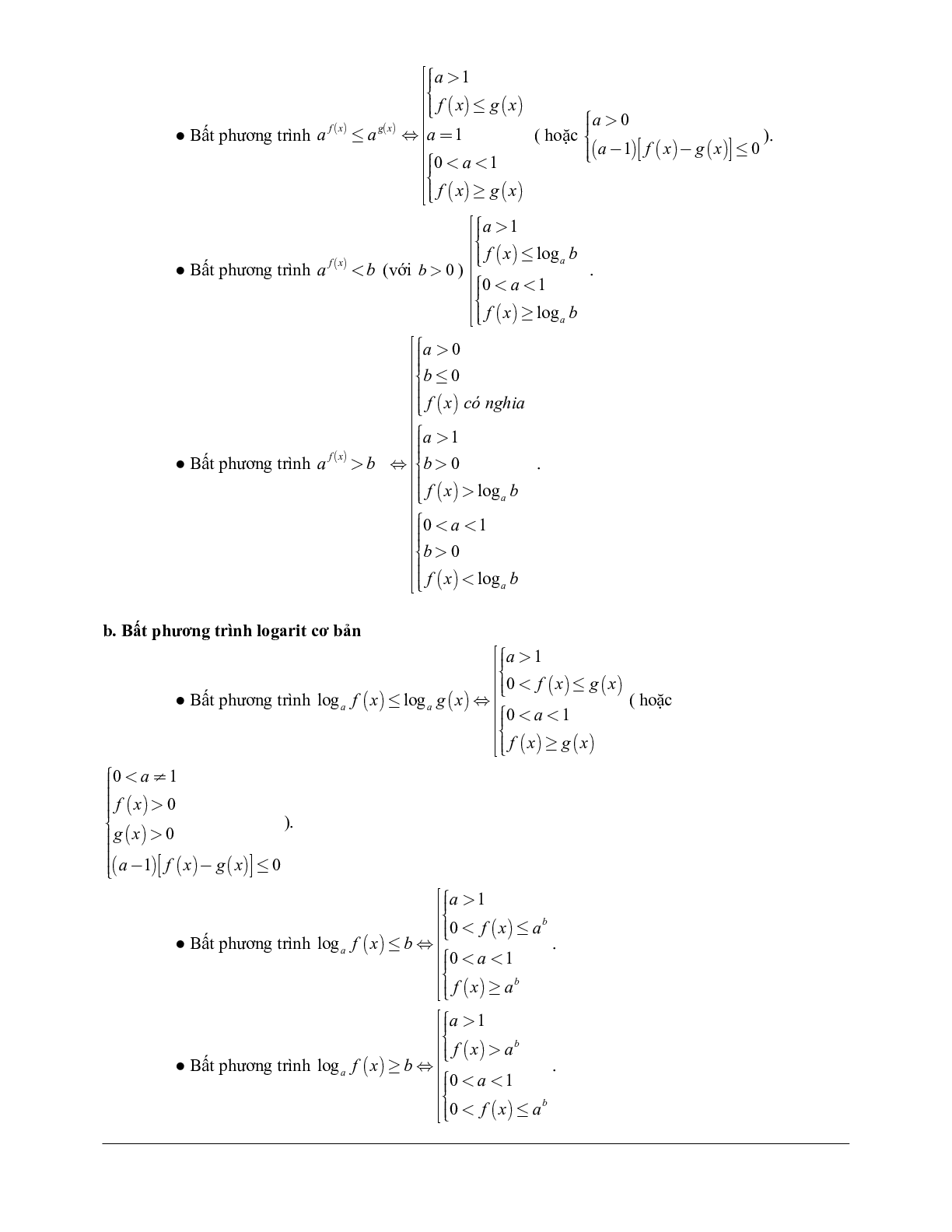 Các bài tập vận dụng cao bất phương trình mũ và bất phương trình logarit (trang 2)