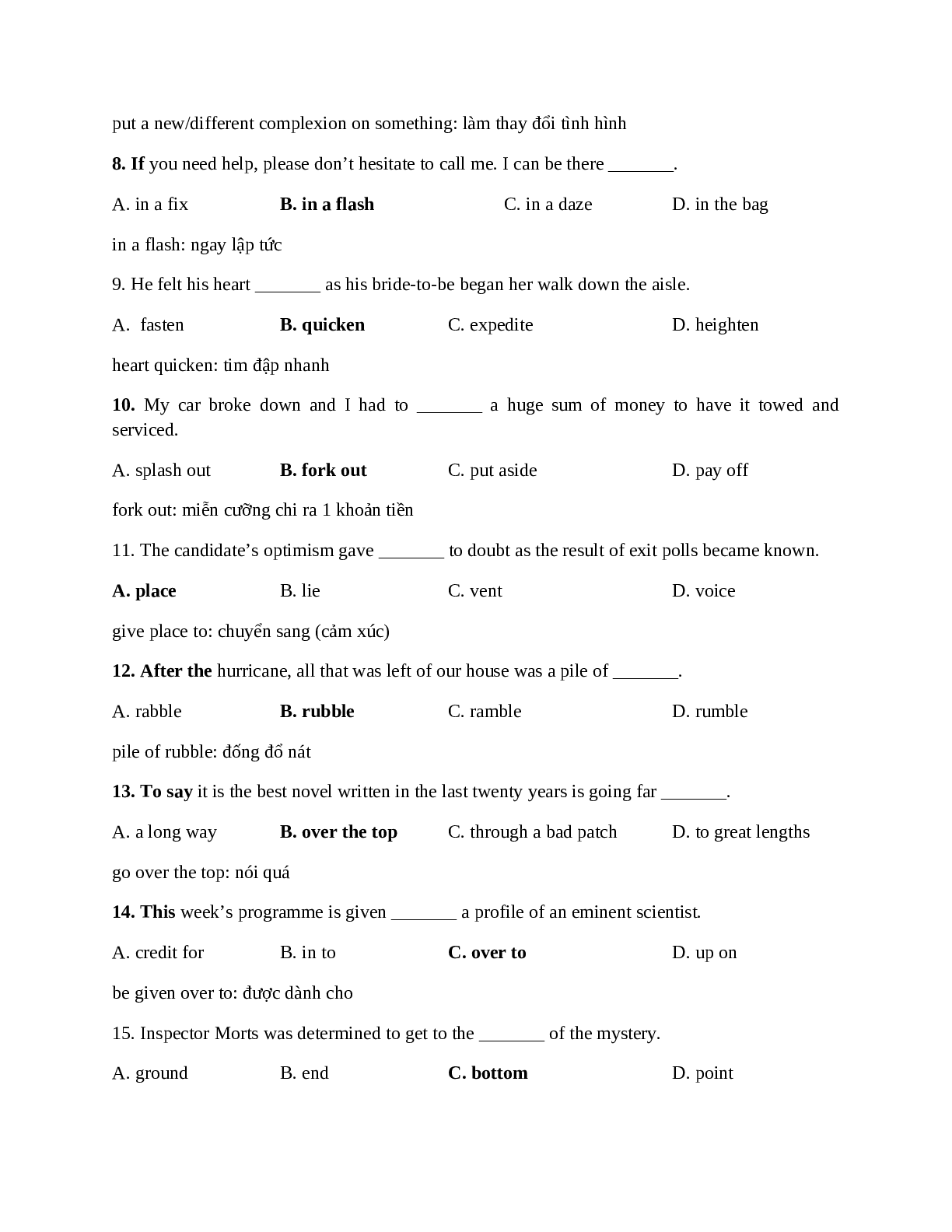 120 câu trắc nghiệm Tiếng Anh 12 dạng Multiple Choice có lời giải chi tiết 2023 (trang 2)