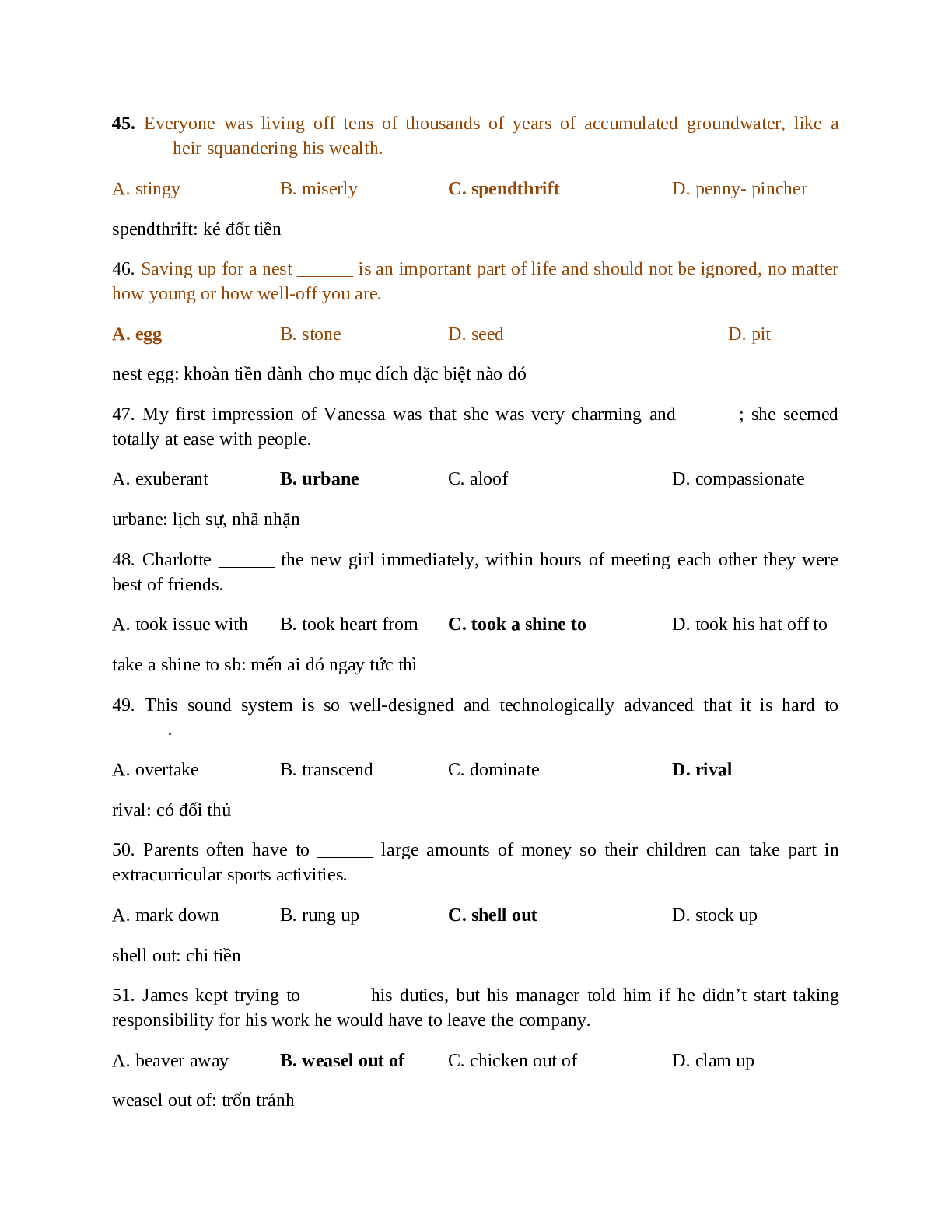 120 câu trắc nghiệm Tiếng Anh 12 dạng Multiple Choice có lời giải chi tiết 2023 (trang 7)