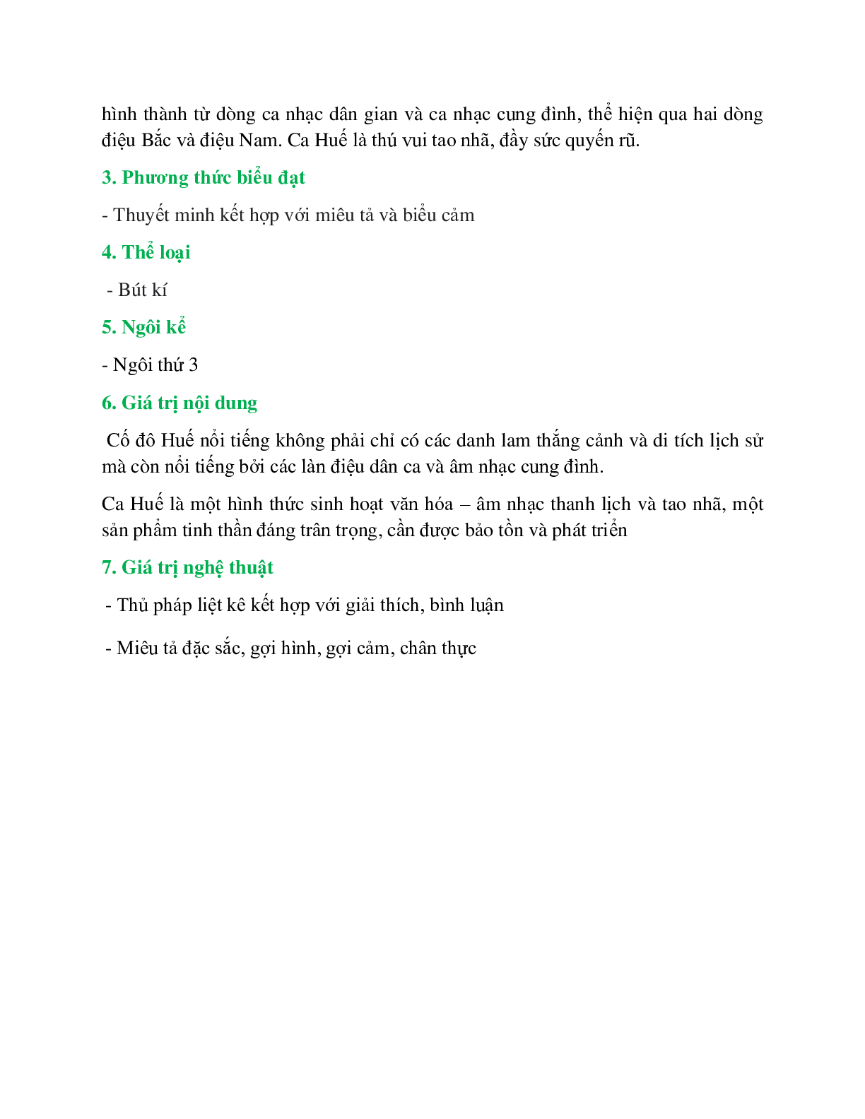 Ca Huế trên sông Hương – Ngữ văn lớp 7 (trang 2)
