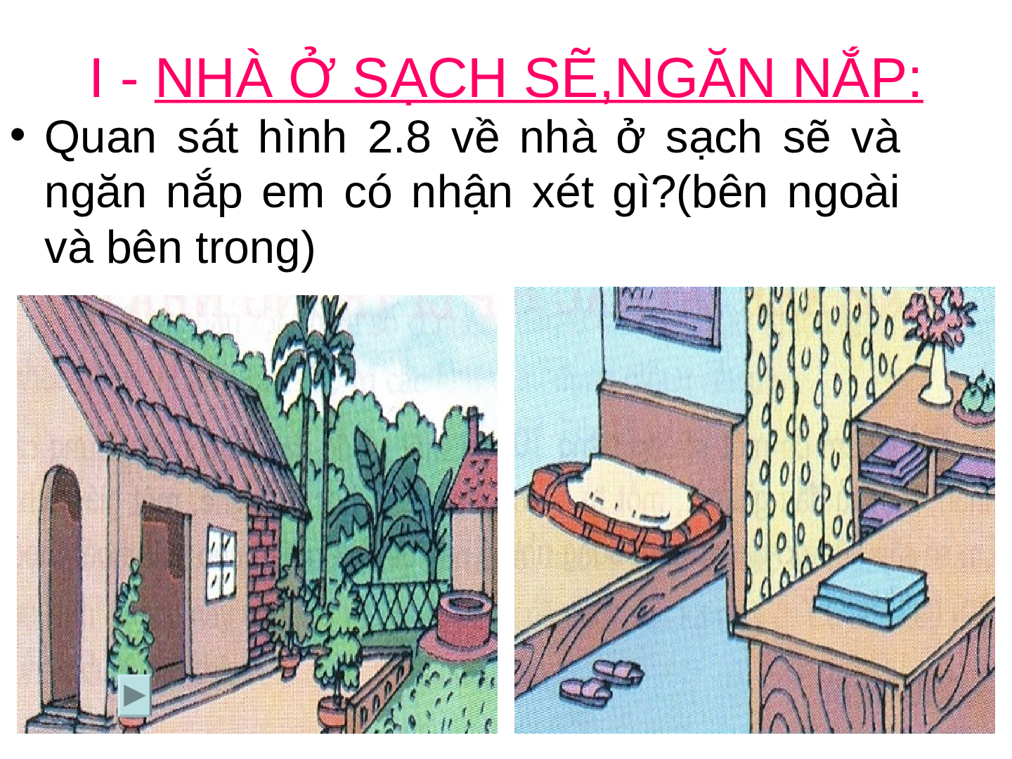 Bài giảng Công nghệ 6 Tiết 2: Giữ gìn nhà ở sạch sẽ, ngăn nắp (trang 2)