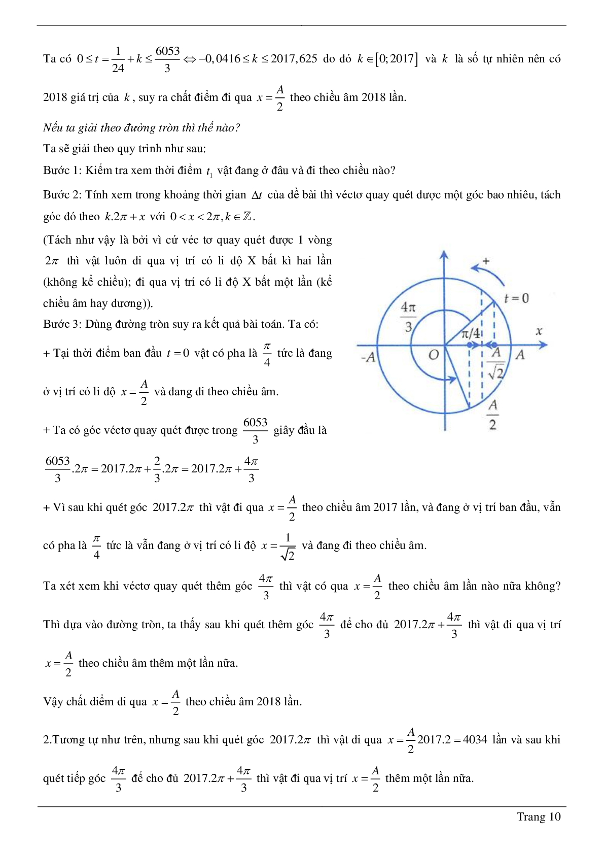 Các dạng bài toán chương Dao động cơ môn Vật lý lớp 12 (trang 10)