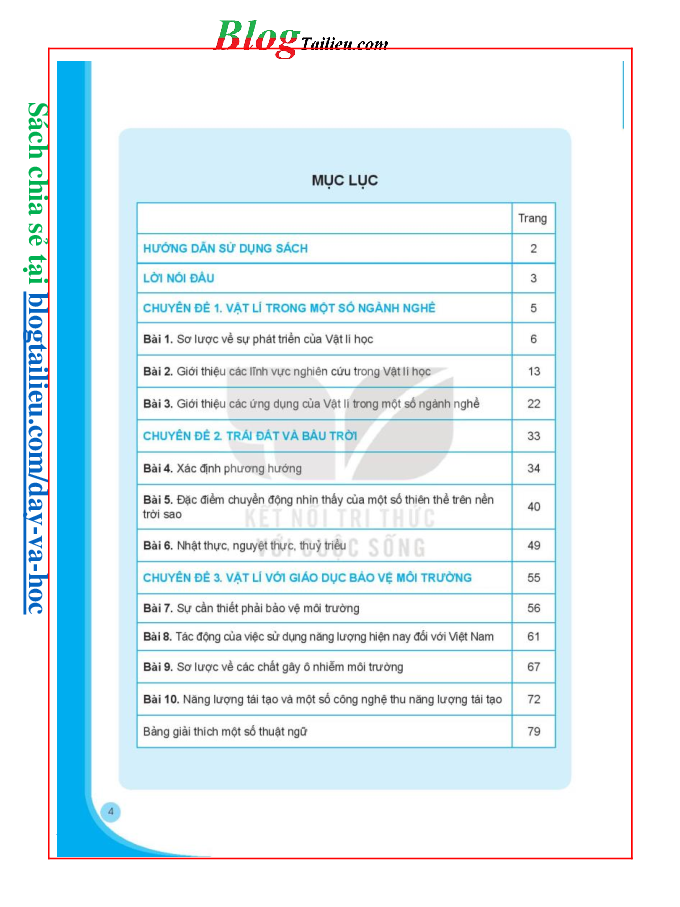 Chuyên đề học tập Vật lí 10 Kết nối tri thức pdf (trang 5)