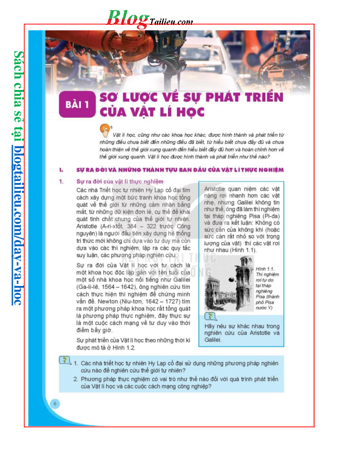 Chuyên đề học tập Vật lí 10 Kết nối tri thức pdf (trang 7)