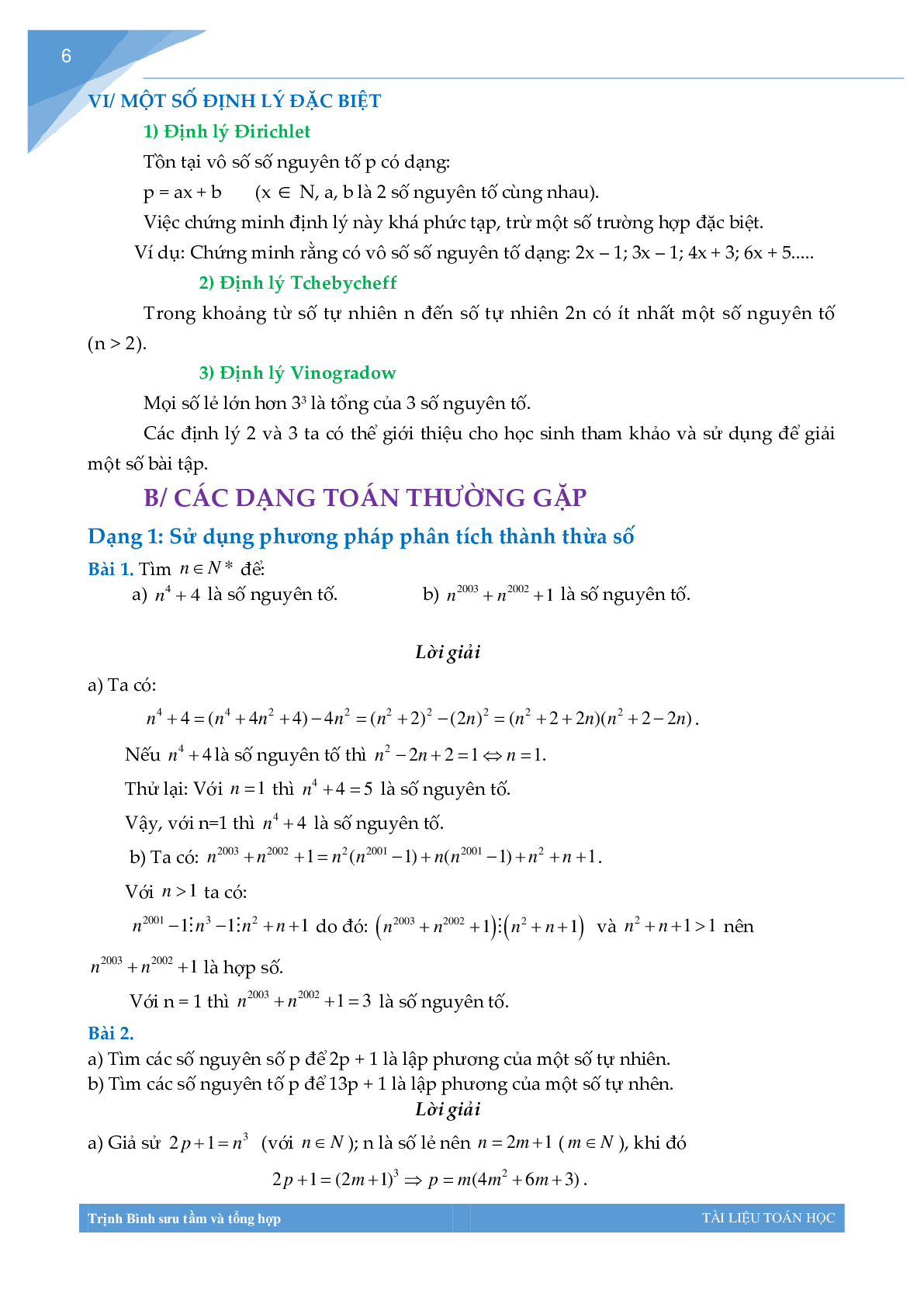 Chuyên đề số nguyên tố bồi dưỡng học sinh giỏi toán THCS (trang 5)