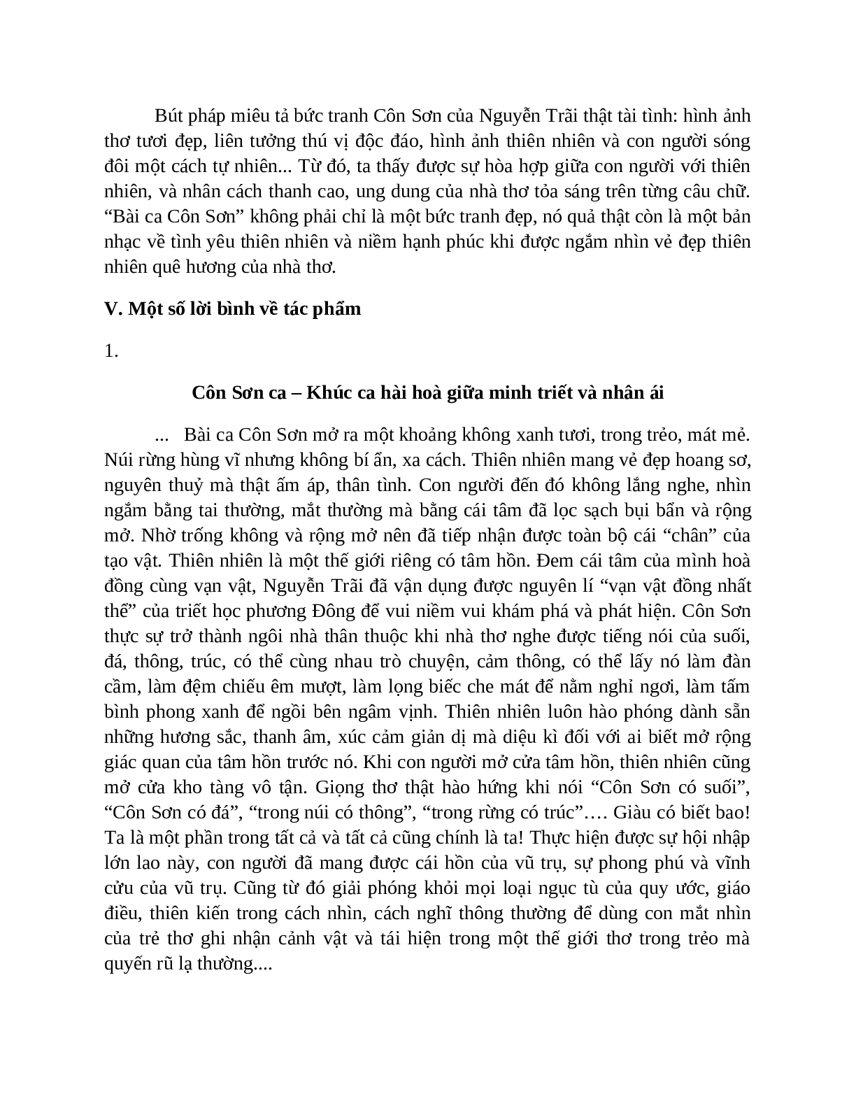 Sơ đồ tư duy bài Bài ca Côn Sơn dễ nhớ, ngắn nhất - Ngữ văn lớp 7 (trang 6)