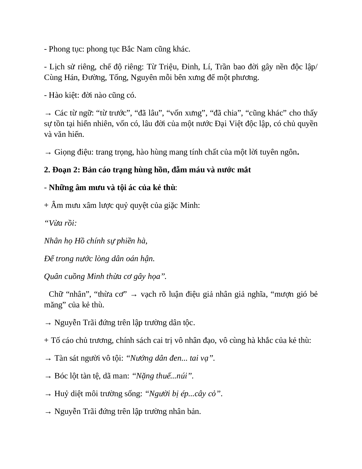 Sơ đồ tư duy bài Bình Ngô đại cáo dễ nhớ, ngắn nhất - Ngữ văn lớp 10 (trang 4)