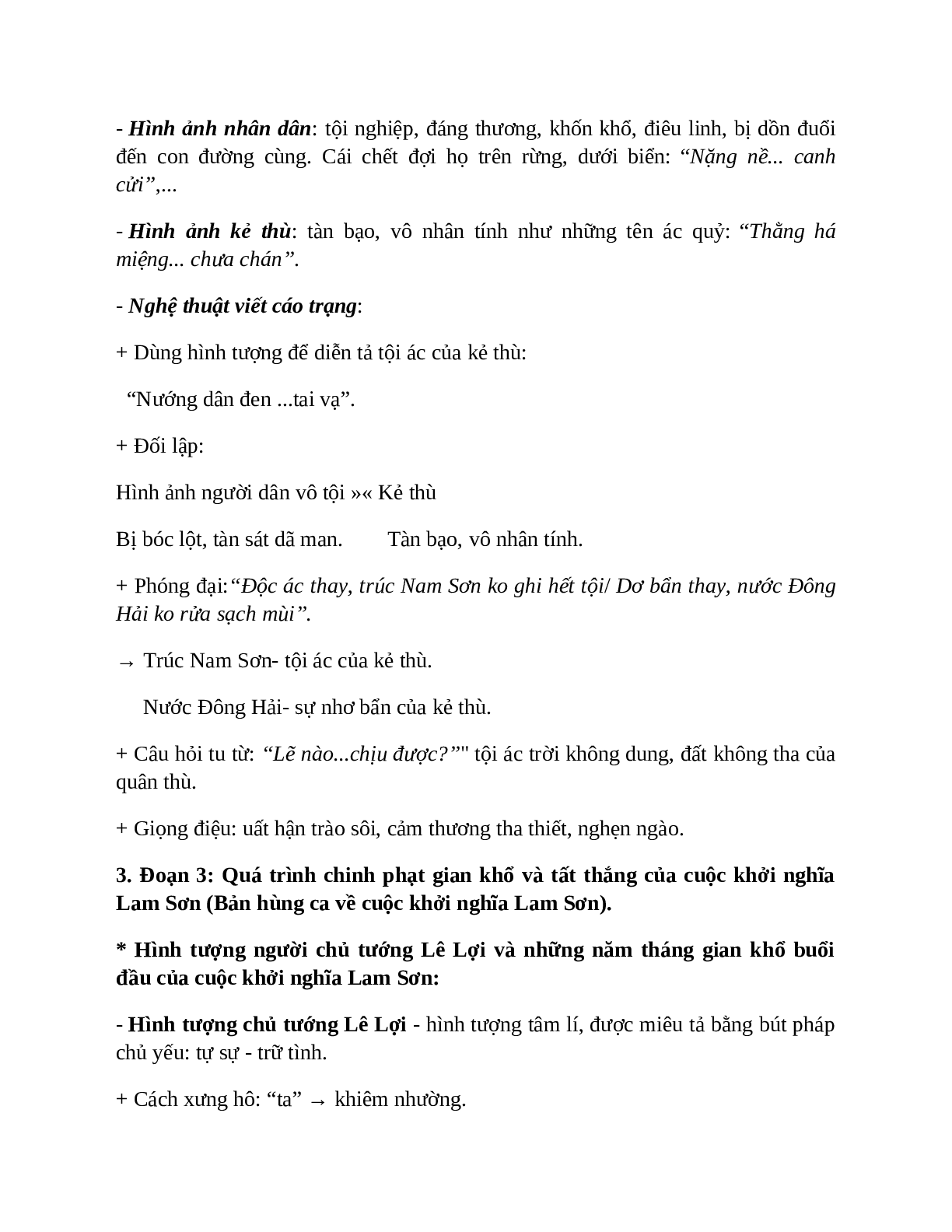Sơ đồ tư duy bài Bình Ngô đại cáo dễ nhớ, ngắn nhất - Ngữ văn lớp 10 (trang 5)