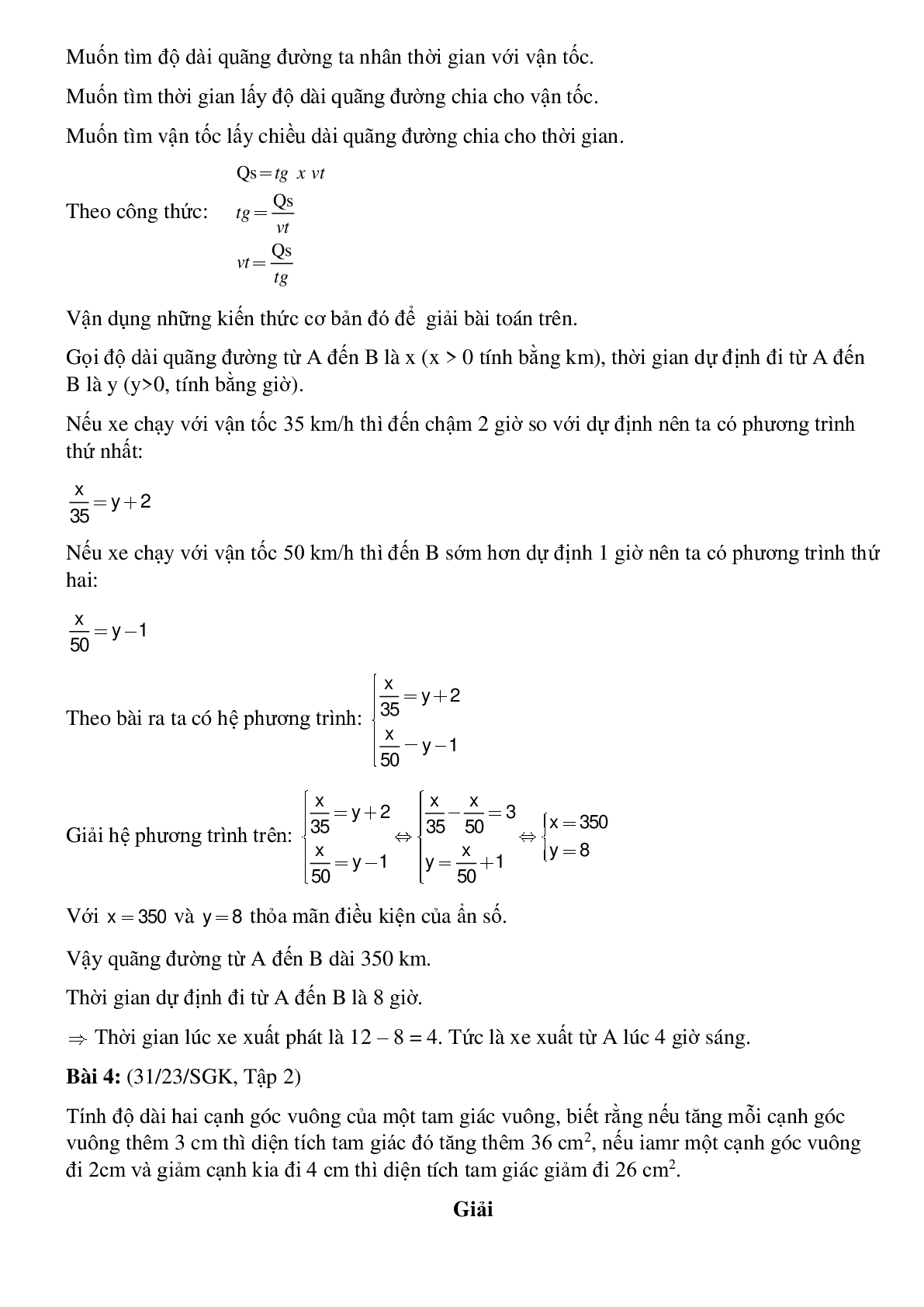 50 Bài tập Giải bài toán bằng cách lập hệ phương trình (có đáp án)- Toán 9 (trang 3)