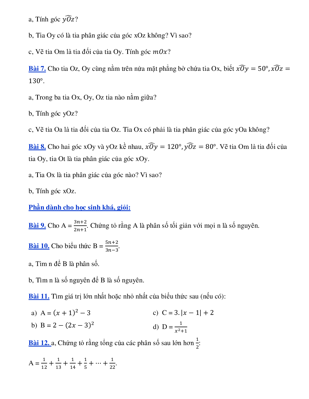 Phiếu bài tập tuần 27+28 - toán 6 (trang 2)