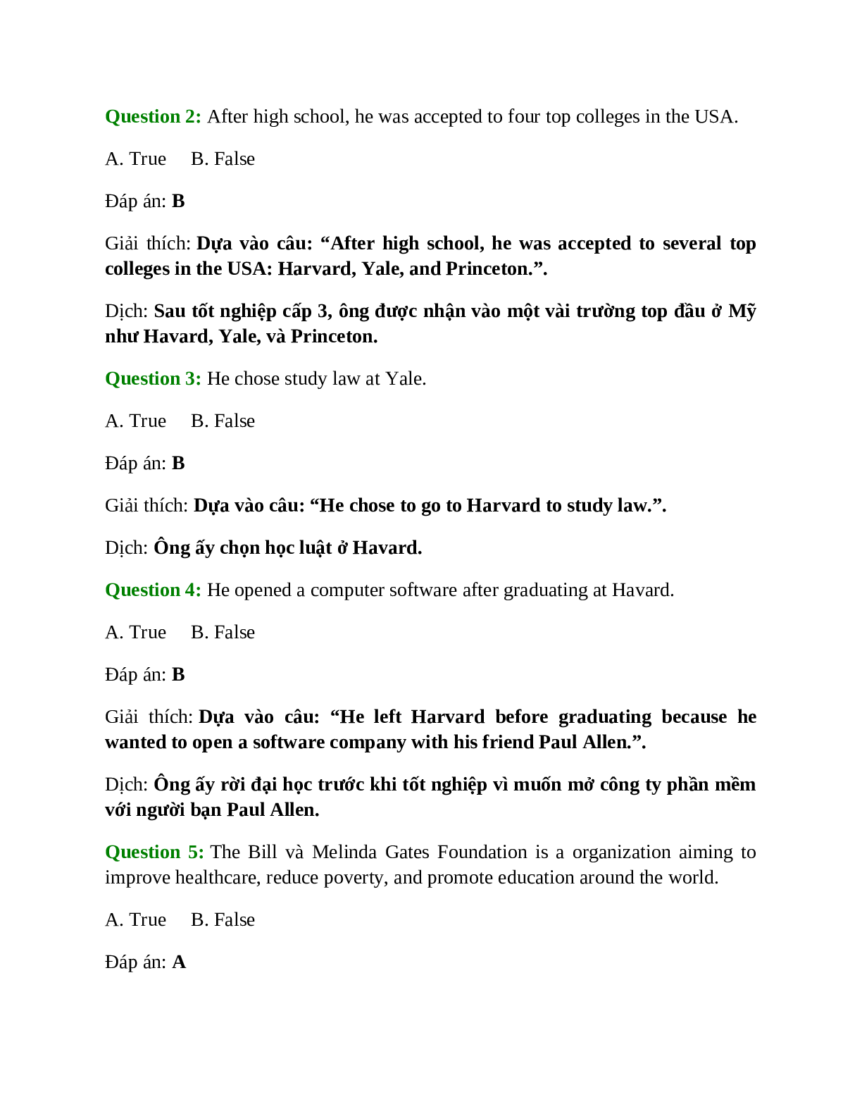 Trắc nghiệm Tiếng Anh 10 Unit 2 có đáp án: School talks (trang 8)