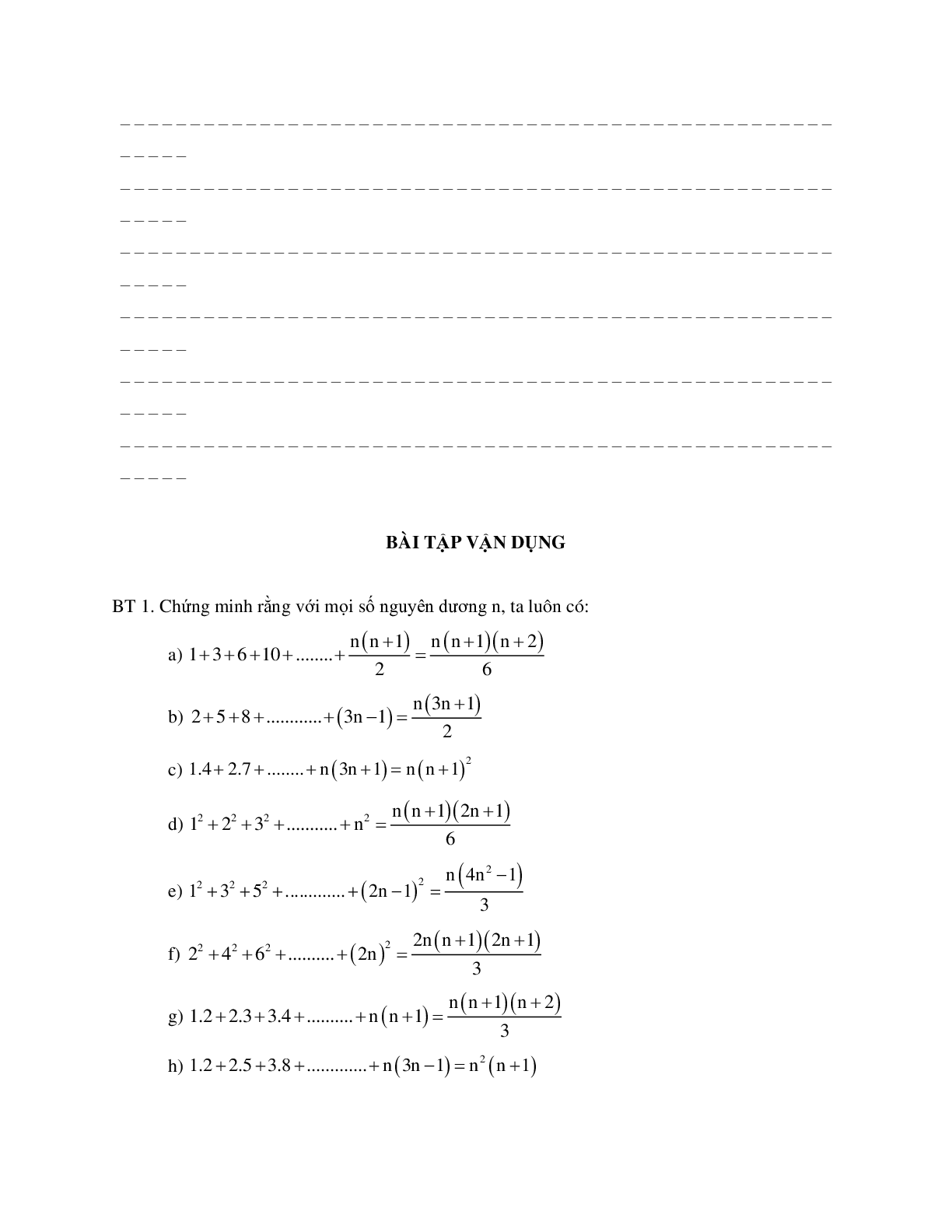 Phương pháp giải về Phương pháp quy nạp toán học 2023 (lý thuyết và bài tập) (trang 3)