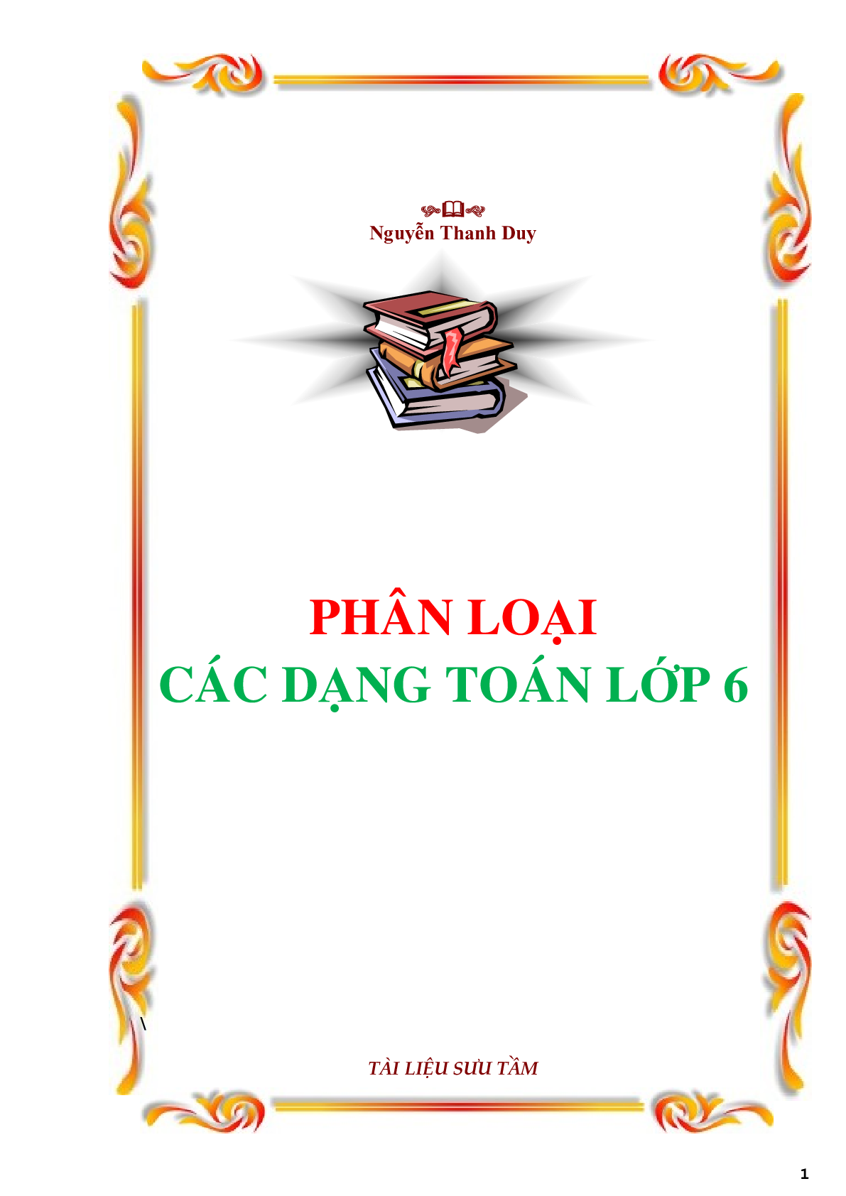 Phân loại các dạng toán lớp 6 (trang 1)