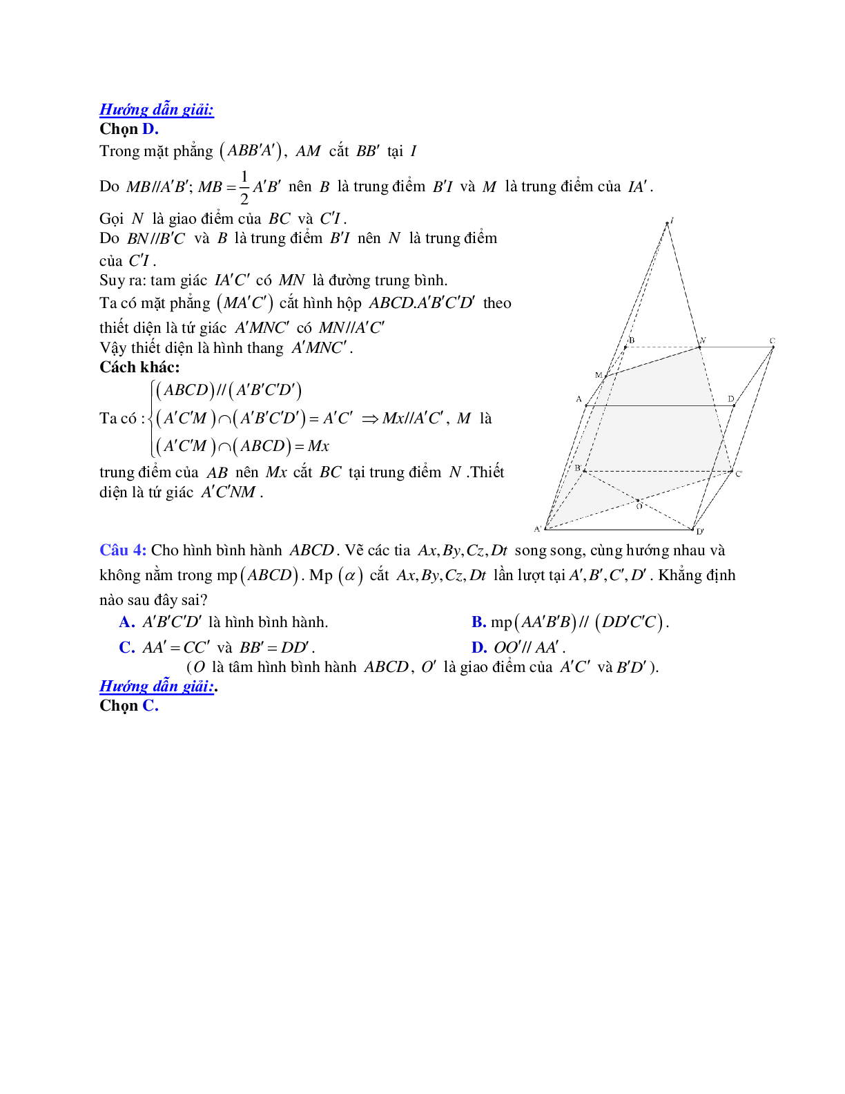 Phương pháp giải và bài tập về Cách chứng minh hai mặt phẳng song song (trang 2)