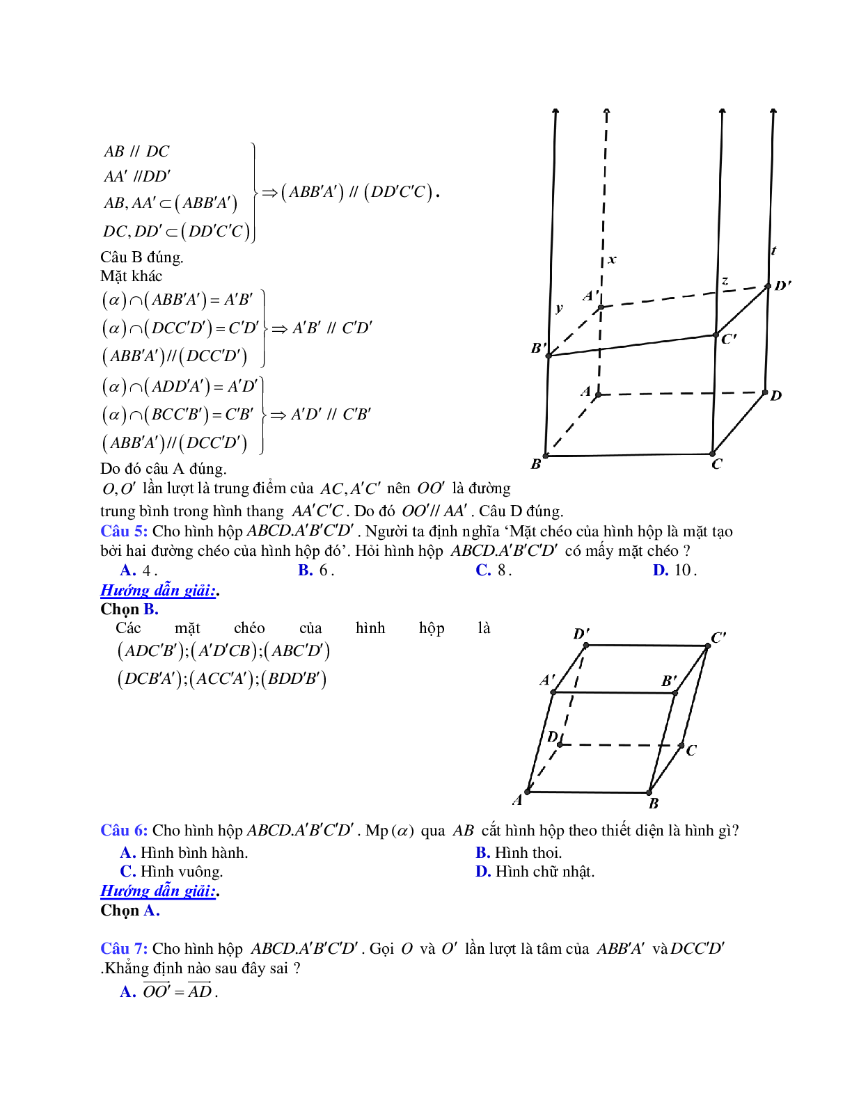 Phương pháp giải và bài tập về Cách chứng minh hai mặt phẳng song song (trang 3)