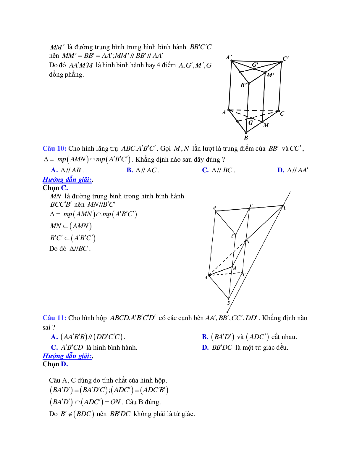 Phương pháp giải và bài tập về Cách chứng minh hai mặt phẳng song song (trang 5)