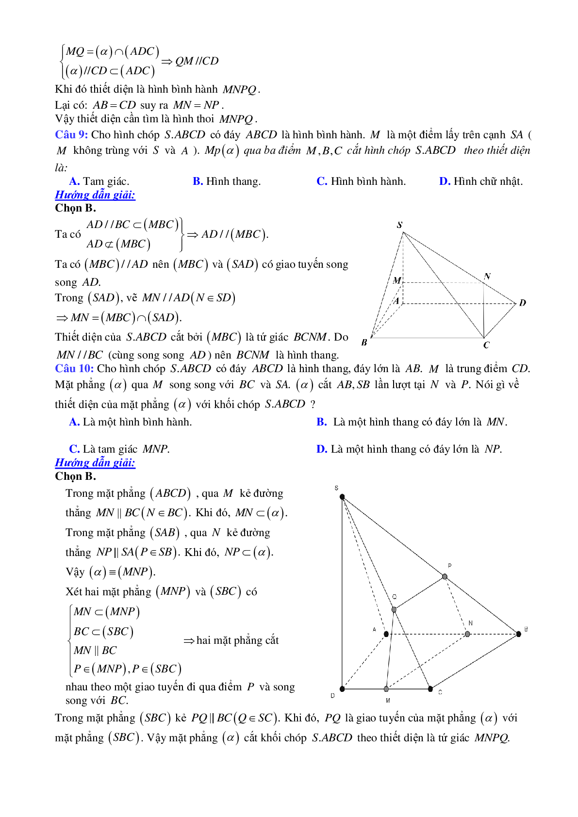 Cách xác định thiết diện song song với đường thẳng 2023: phương pháp giải và 20 bài tập (trang 4)