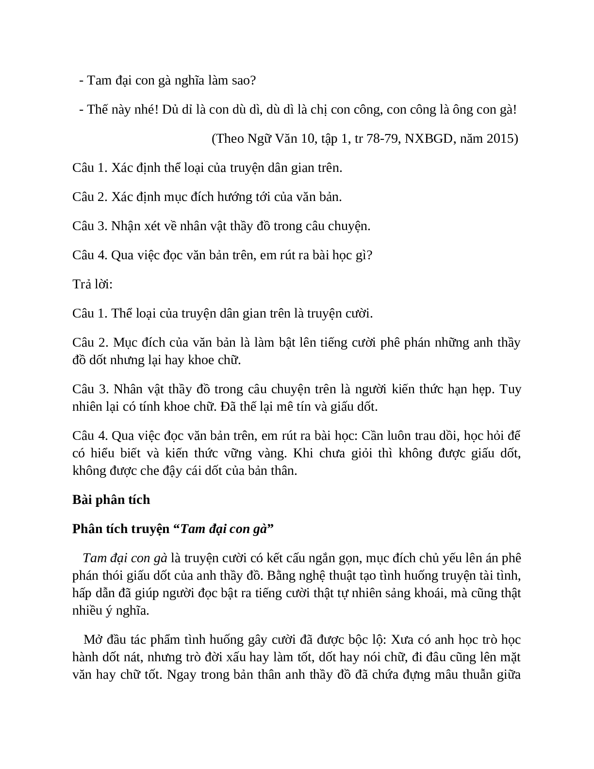 Sơ đồ tư duy bài Tam đại con gà dễ nhớ, ngắn nhất - Ngữ văn lớp 10 (trang 5)
