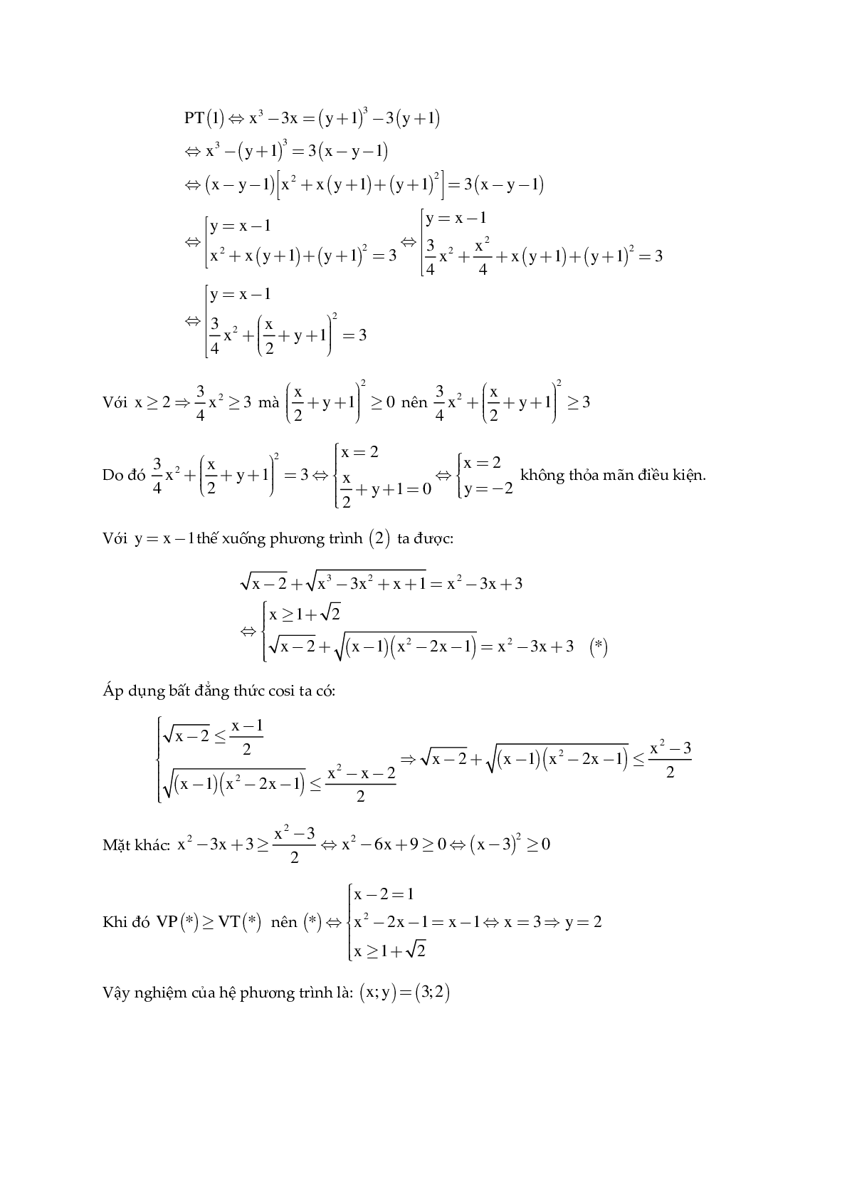 Một số hệ phương trình giải bằng phương pháp đánh giá (trang 4)