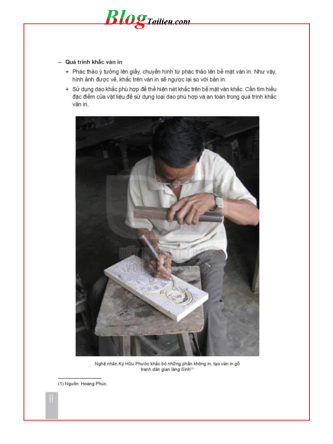 Mĩ thuật lớp 11 Mĩ thuật Đồ họa tranh in Kết nối tri thức pdf (trang 8)