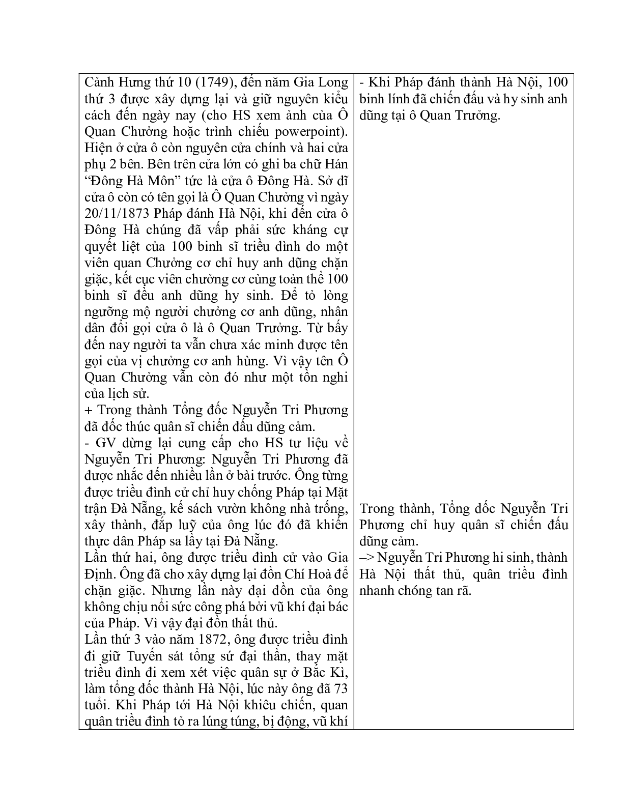Giáo án Lịch sử 11 bài 20 chiến sự lan rộng ra cả nước Cuộc kháng chiến của nhân dân ta từ năm 1873 đến năm 1884 Nhà nguyễn đầu hàng mới nhất (trang 6)