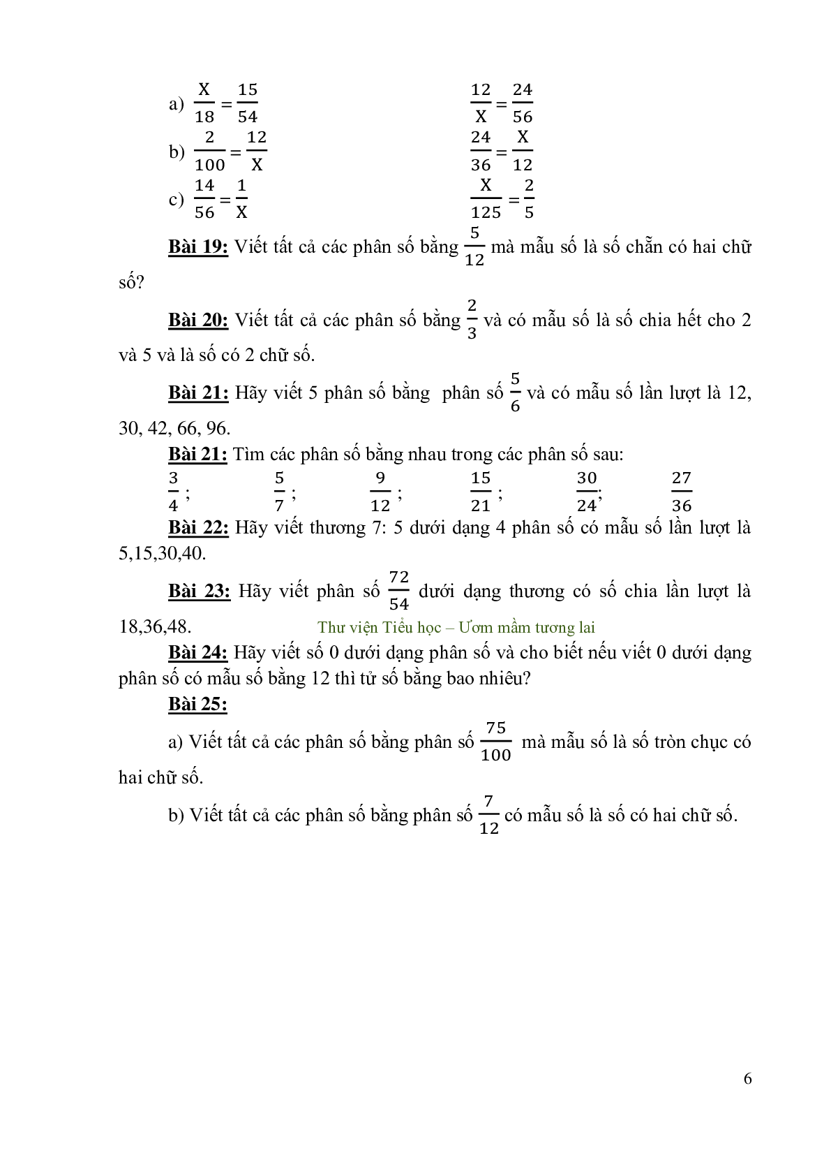 Dạng toán Phân số môn Toán lớp 4 (trang 6)