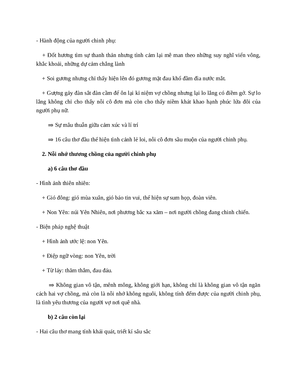 Tình cảnh lẻ loi của người chinh phụ (Trích Chinh phụ ngâm - Đặng Trần Côn) - nội dung, dàn ý phân tích, bố cục, tóm tắt (trang 7)