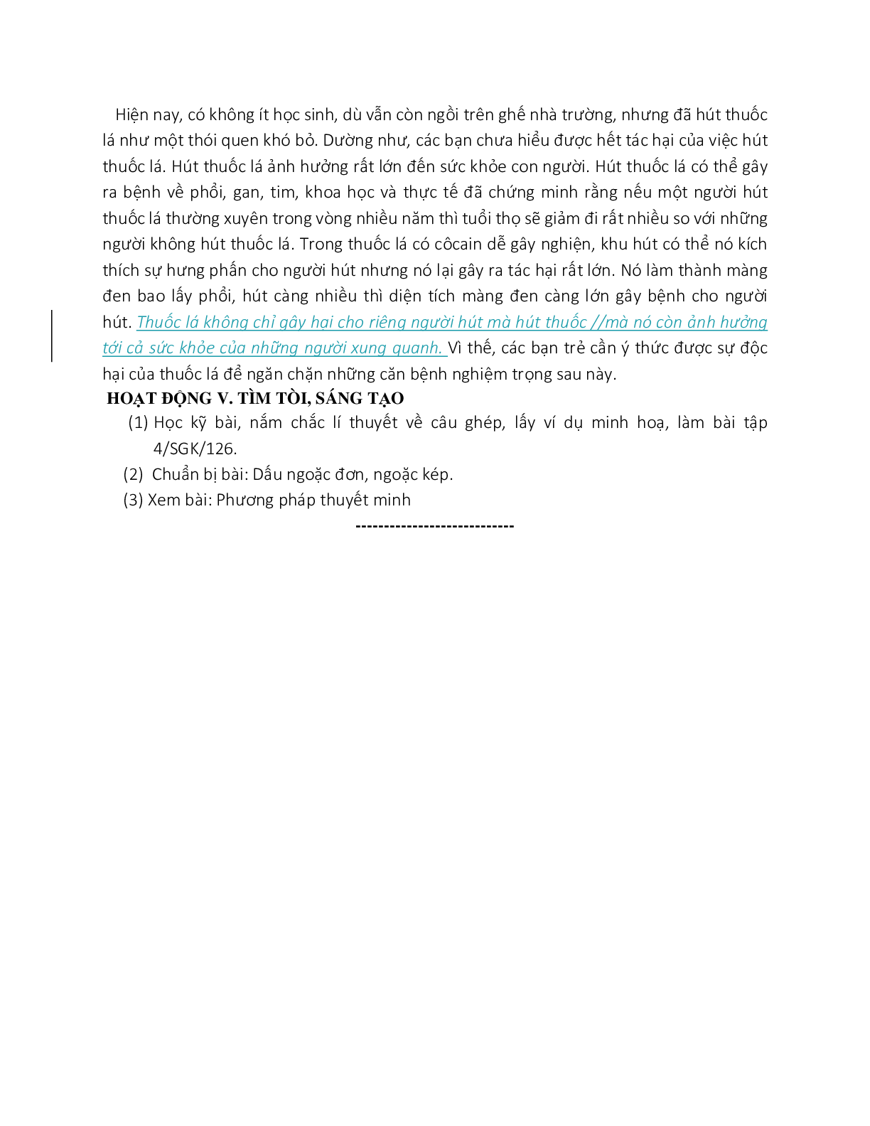 Giáo án ngữ văn lớp 8 Tuần 10 Tiết 46: Câu ghép ( tiếp) (trang 4)