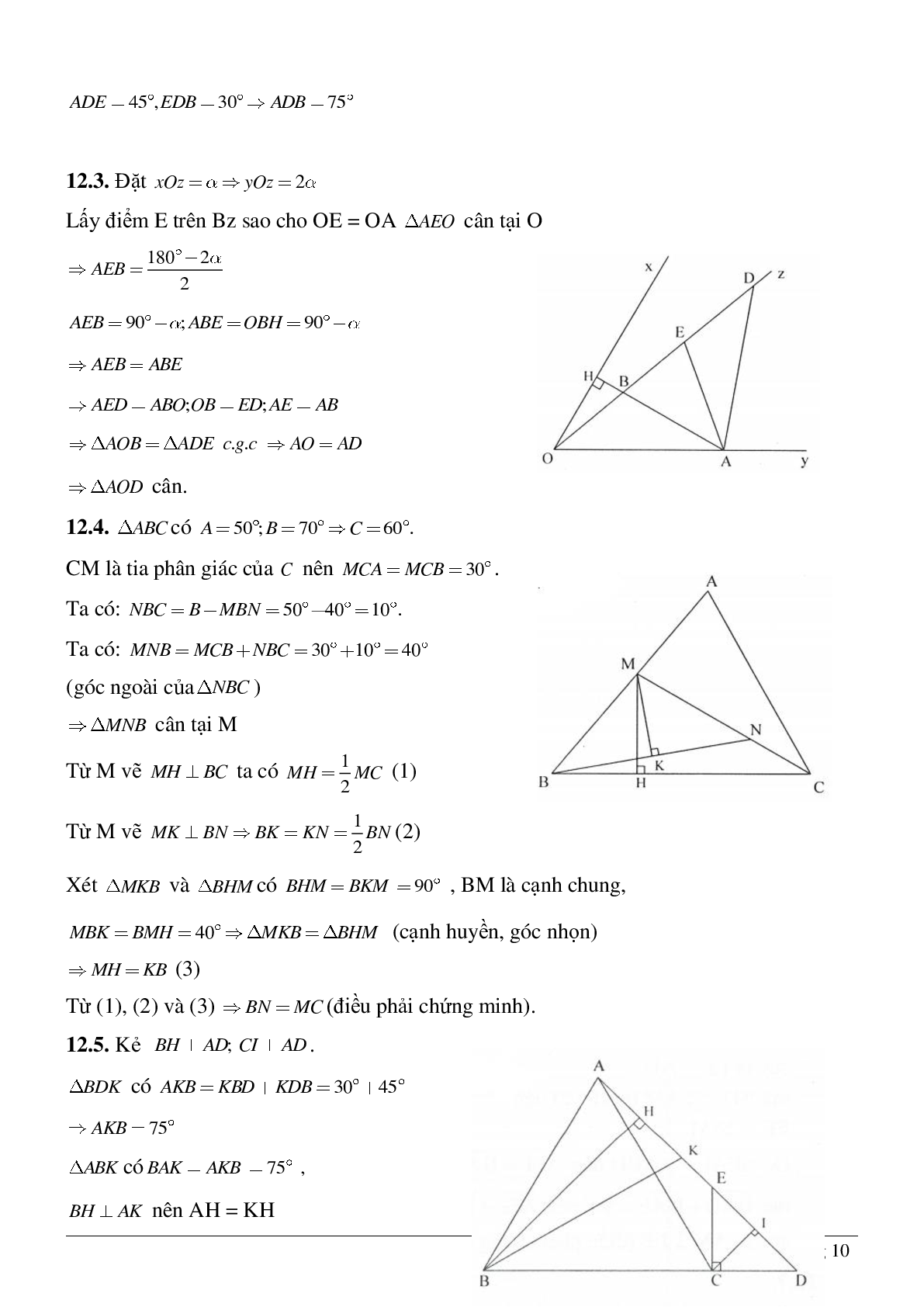 Phương pháp giải về Vẽ hình phụ để giải các bài toán hình học có lời giải (trang 10)