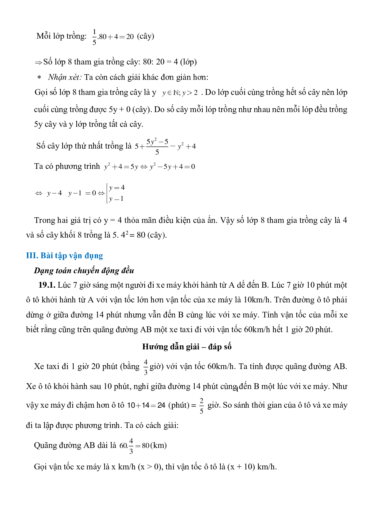 Giải toán bằng cách lập phương trình (trang 10)