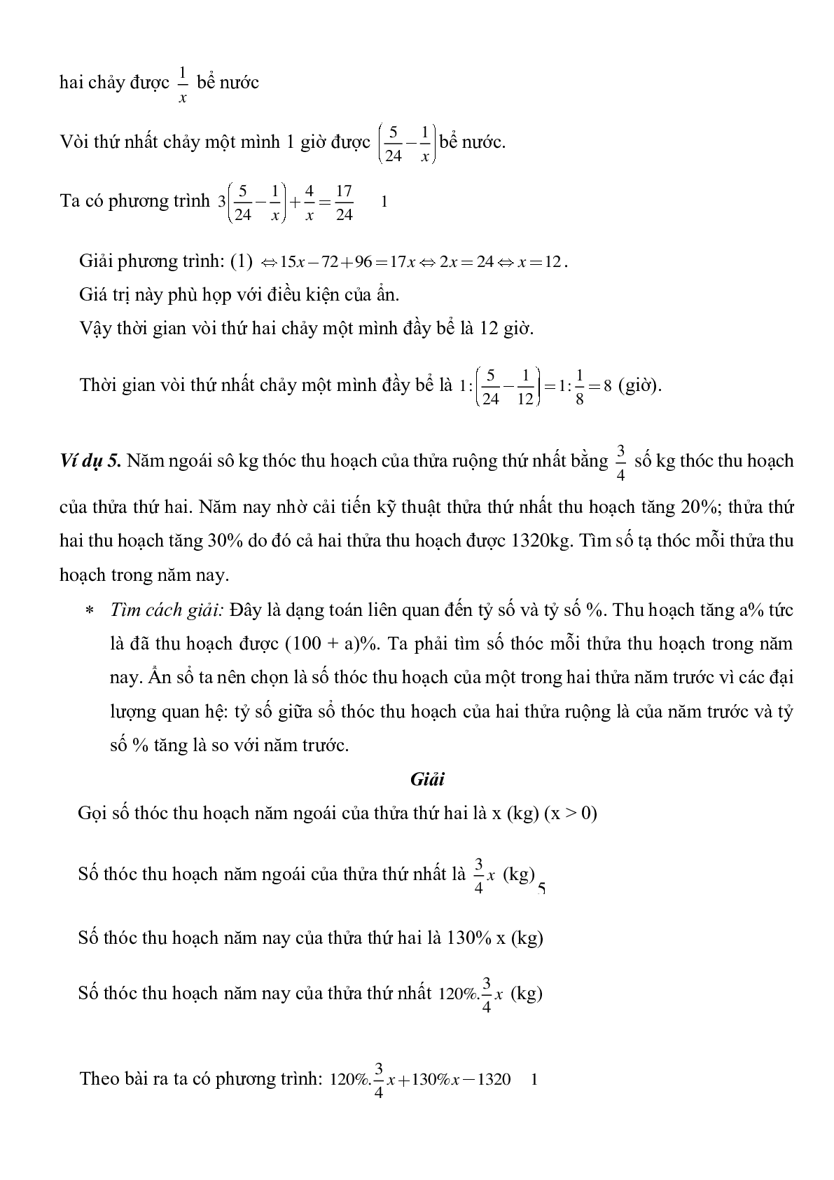 Giải toán bằng cách lập phương trình (trang 5)