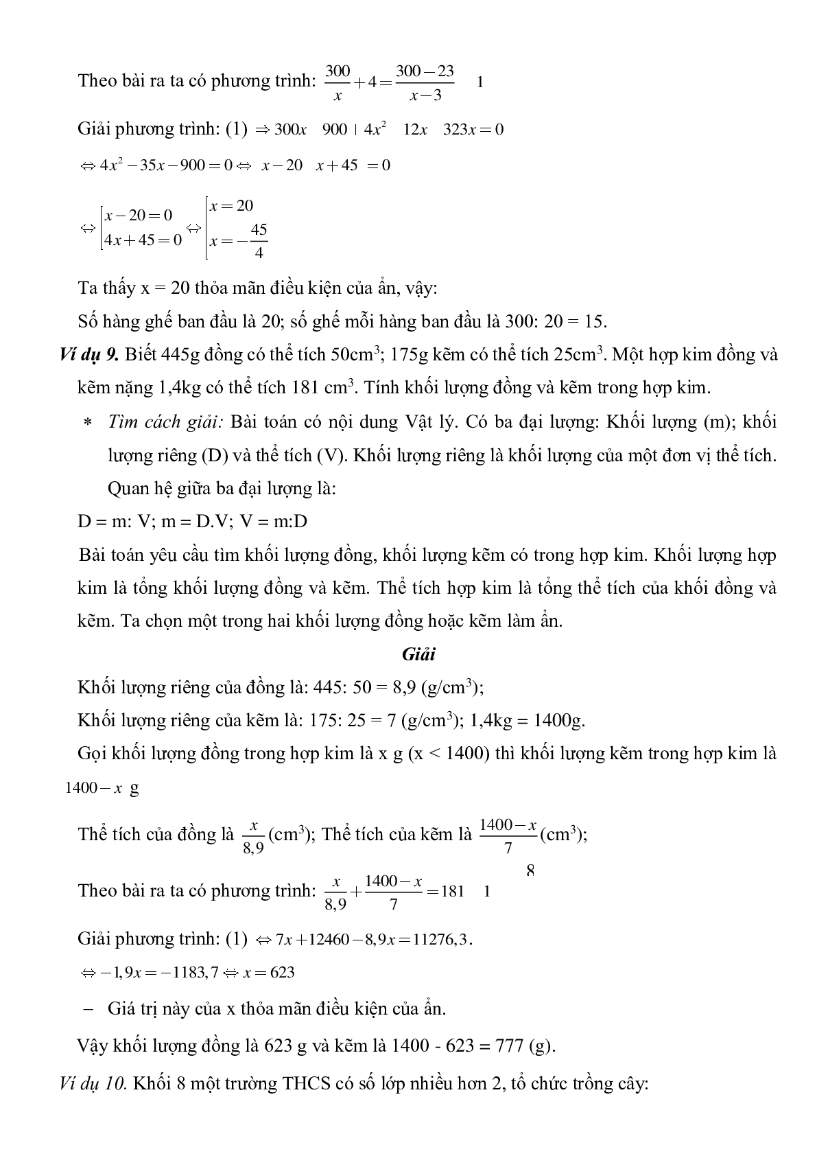 Giải toán bằng cách lập phương trình (trang 8)