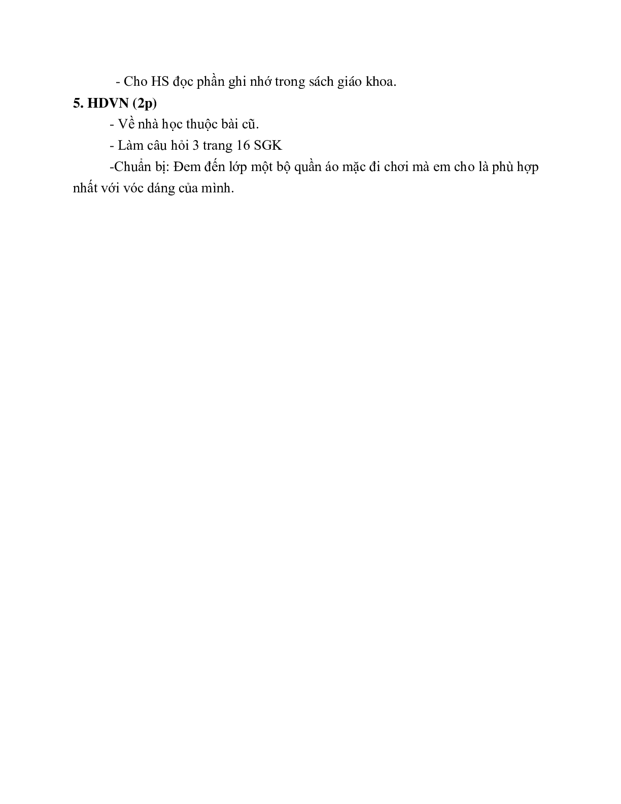 GIÁO ÁN CÔNG NGHỆ 6 BÀI 2: LỰA CHỌN TRANG PHỤC (T3) MỚI NHẤT – CV5555 (trang 4)