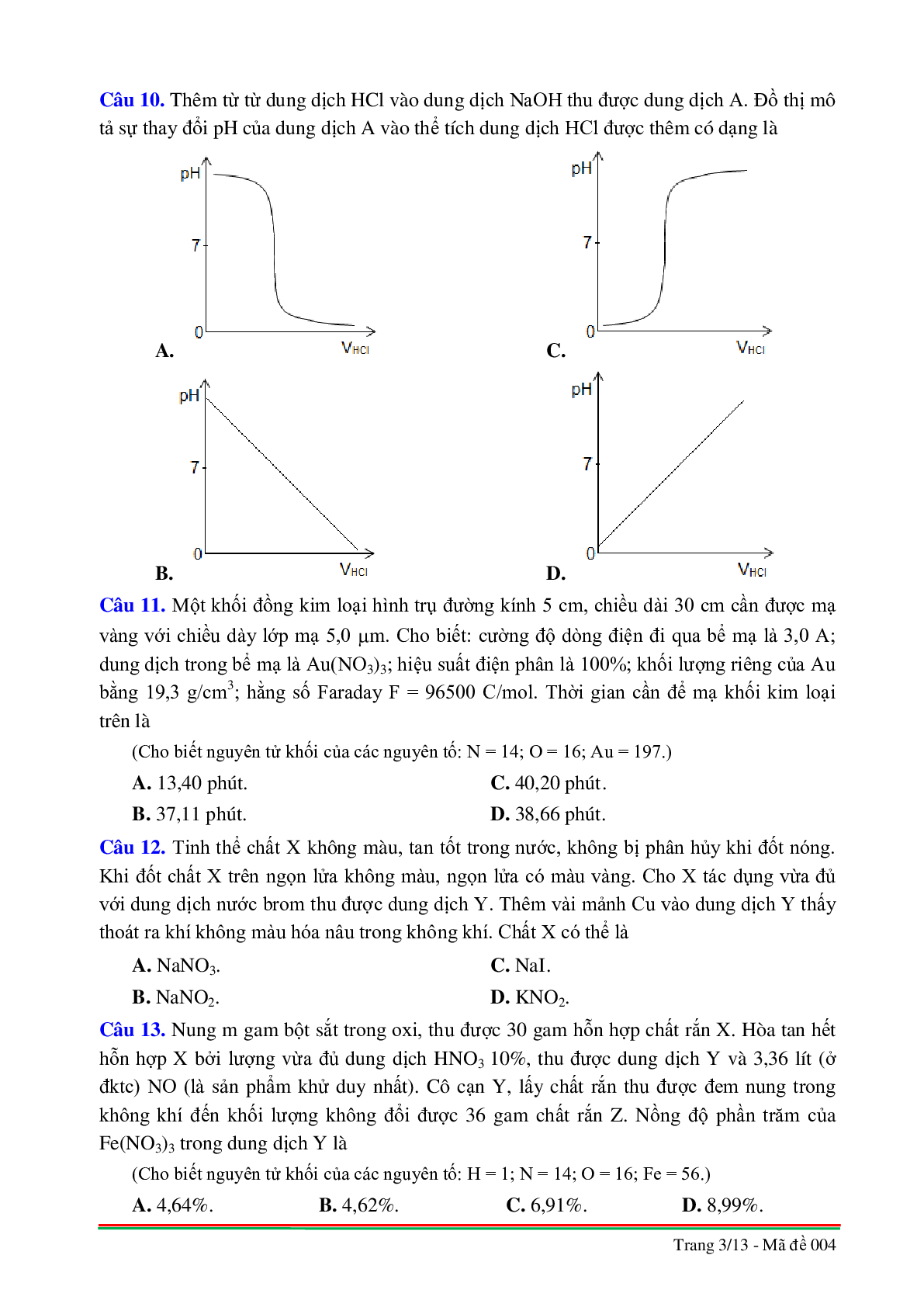 Bài thi đánh giá năng lực Bộ Công an - Mã đề CA4 (trang 4)